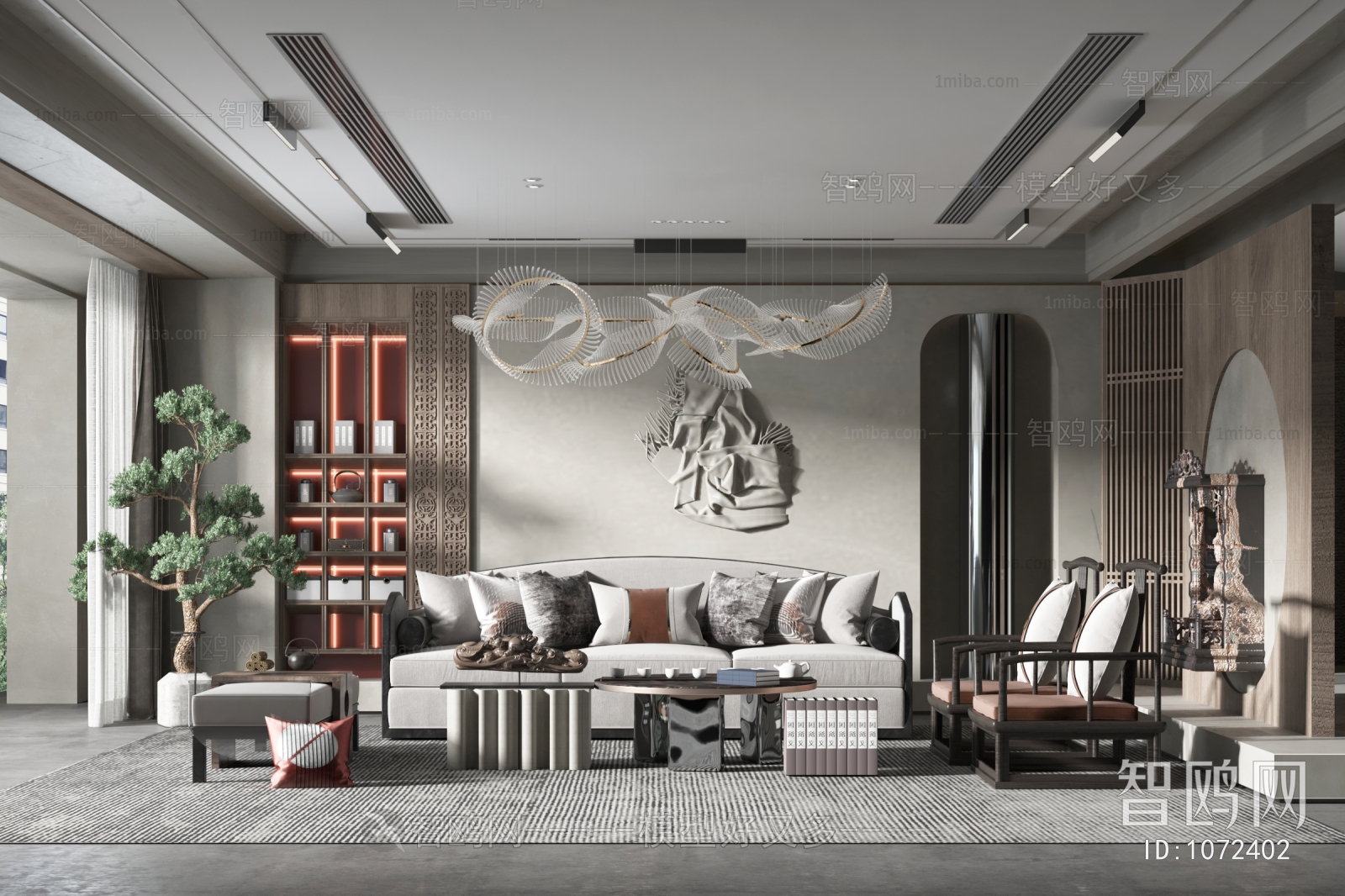 New Chinese Style A Living Room