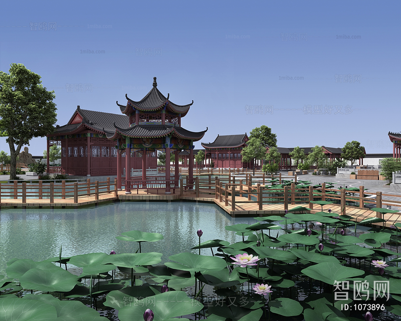 Chinese Style Park Landscape