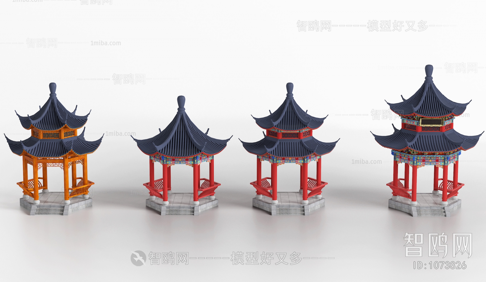 New Chinese Style Ancient Architectural Buildings