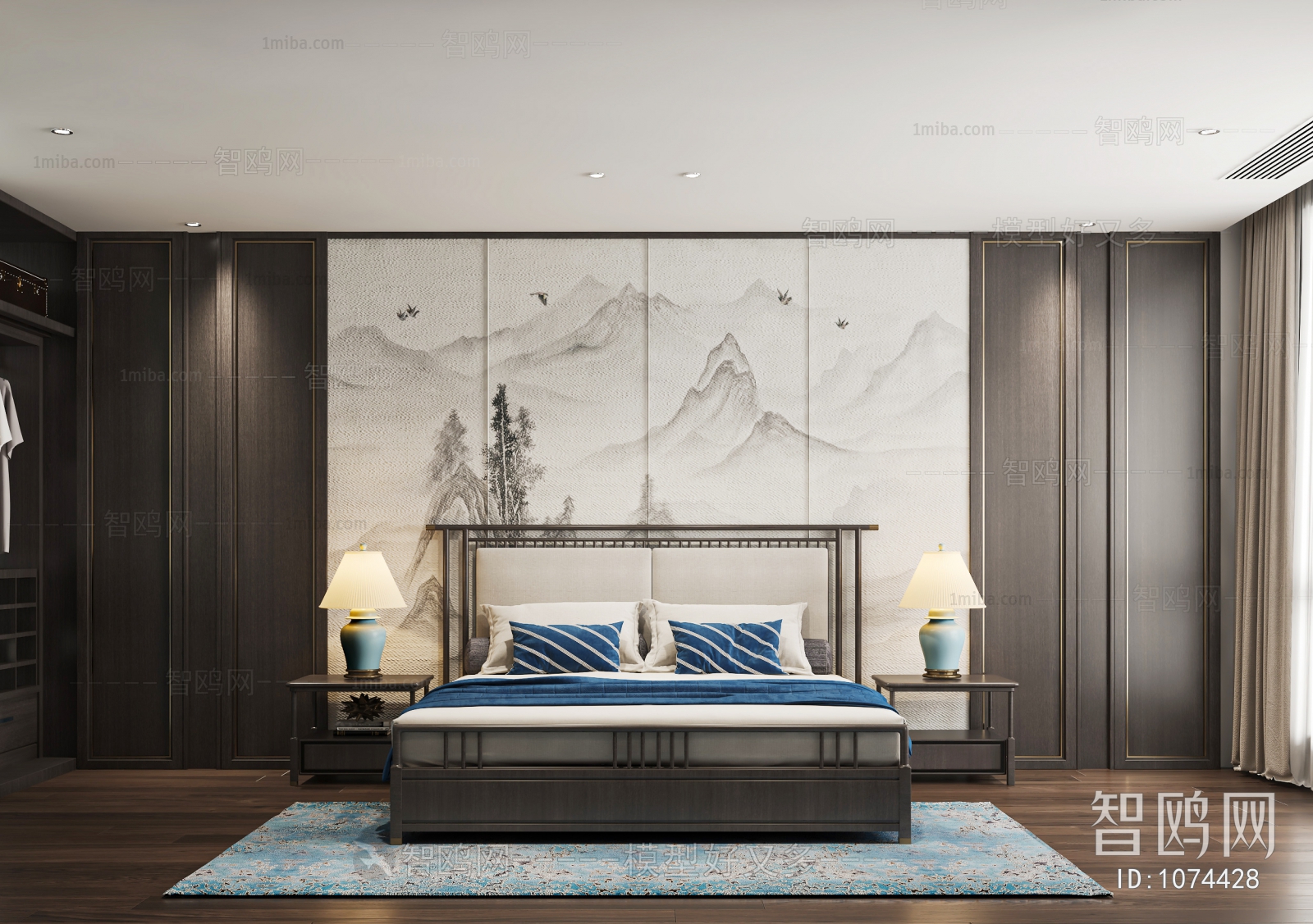 New Chinese Style Bedroom