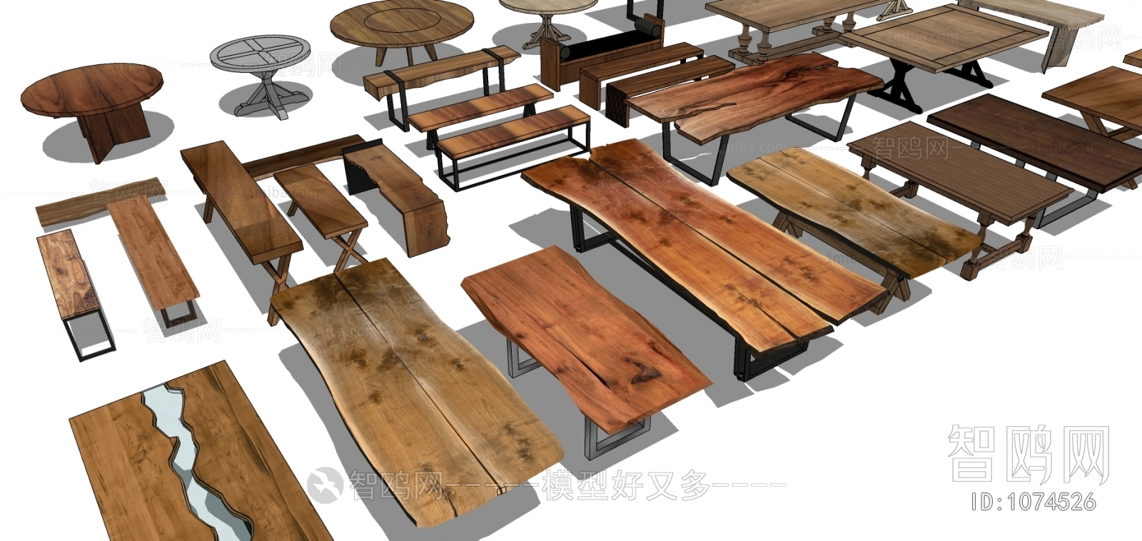 中式木制家具木桌木椅