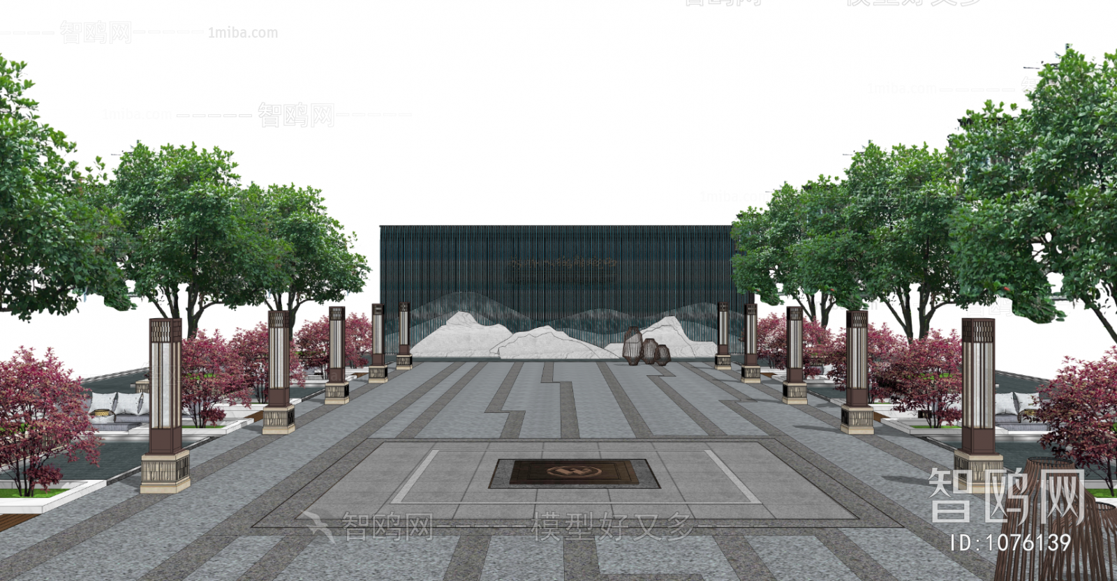 New Chinese Style Park Landscape