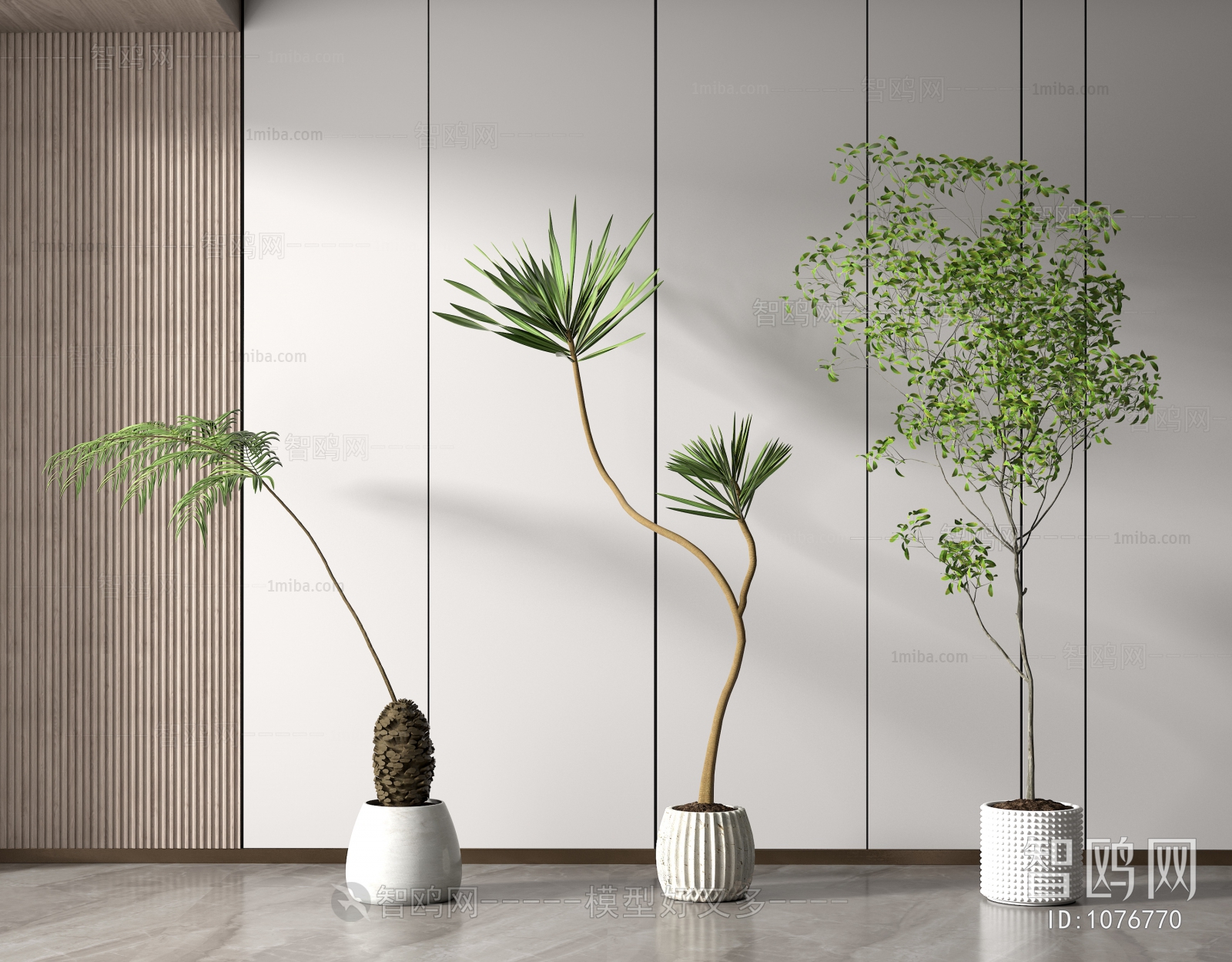 Modern Potted Green Plant