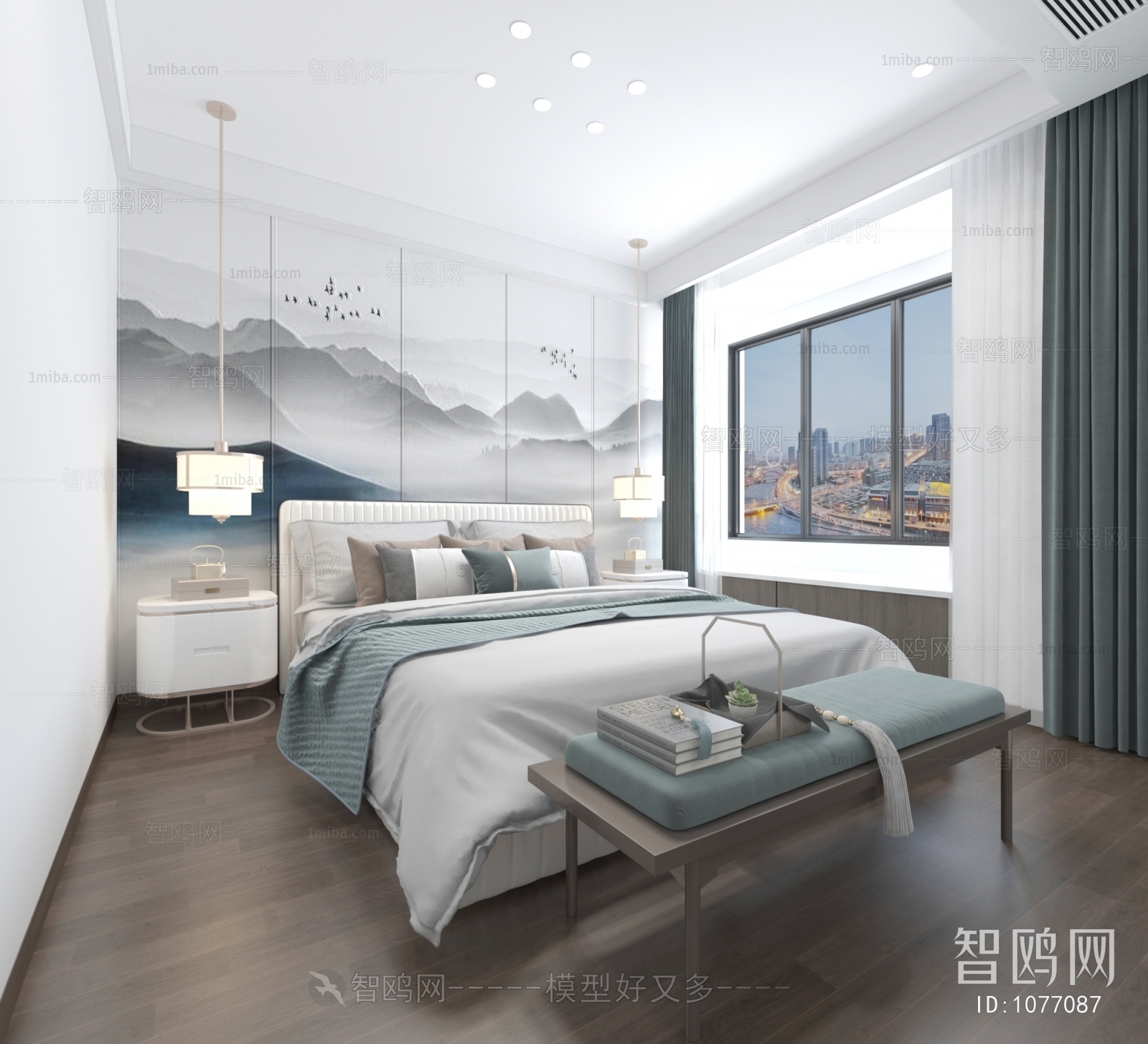 New Chinese Style Bedroom