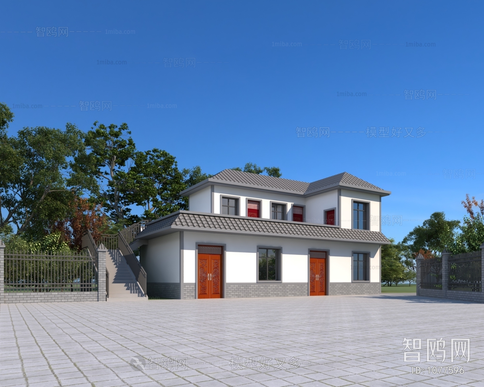 New Chinese Style Villa Appearance