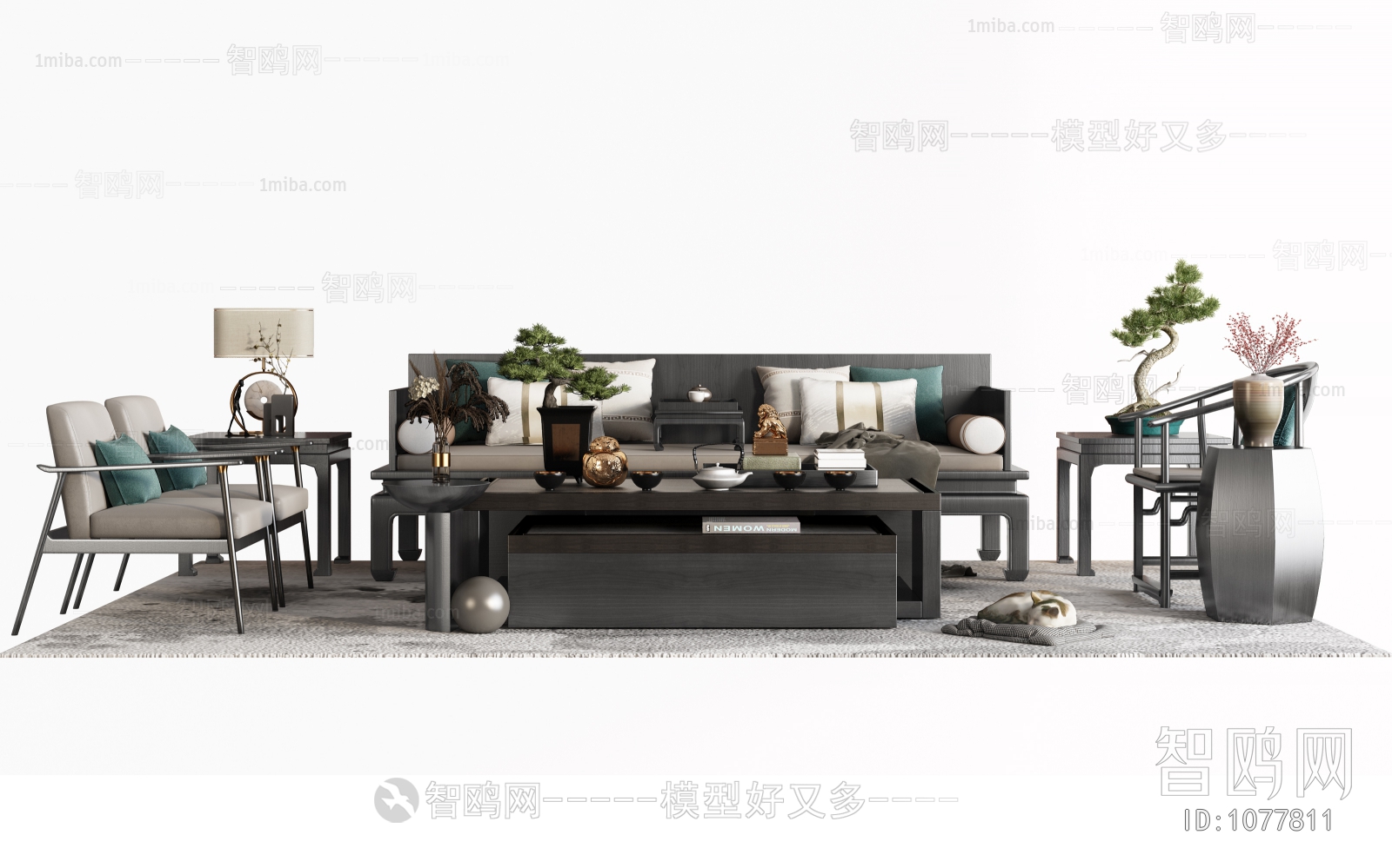 New Chinese Style Sofa Combination