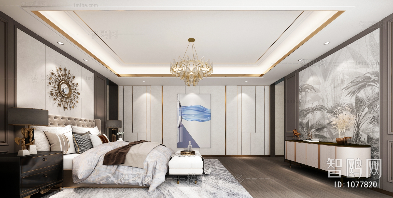 Simple European Style Bedroom