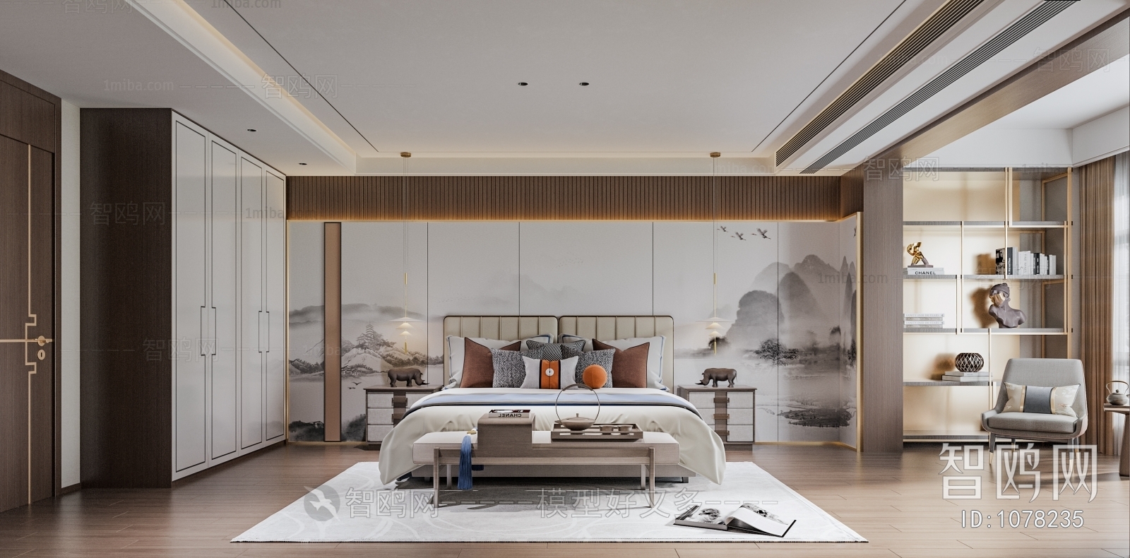 New Chinese Style Bedroom