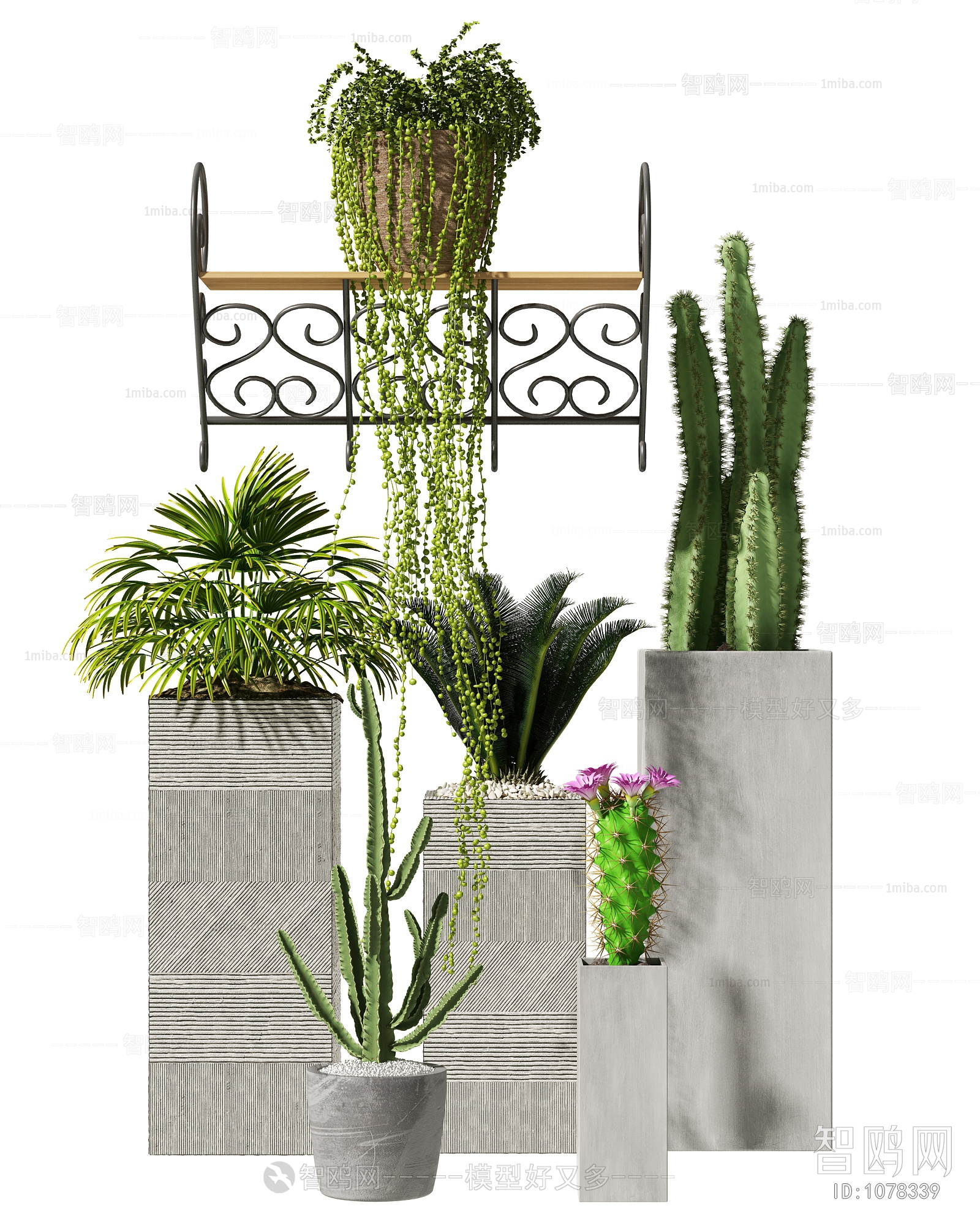 Modern Potted Green Plant