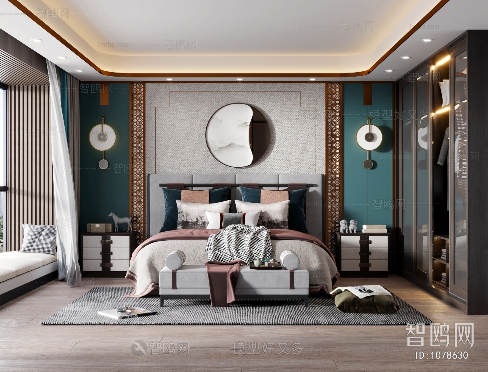 New Chinese Style Bedroom