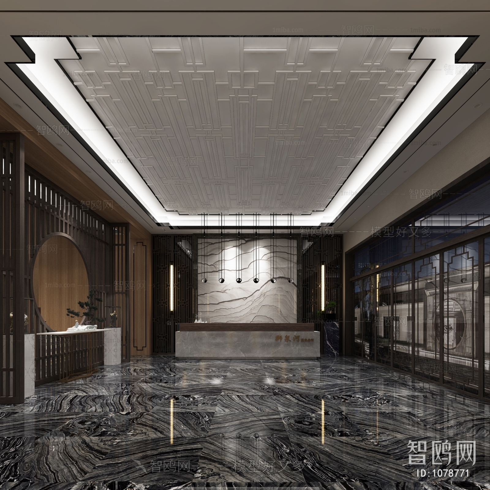 New Chinese Style Lobby Hall