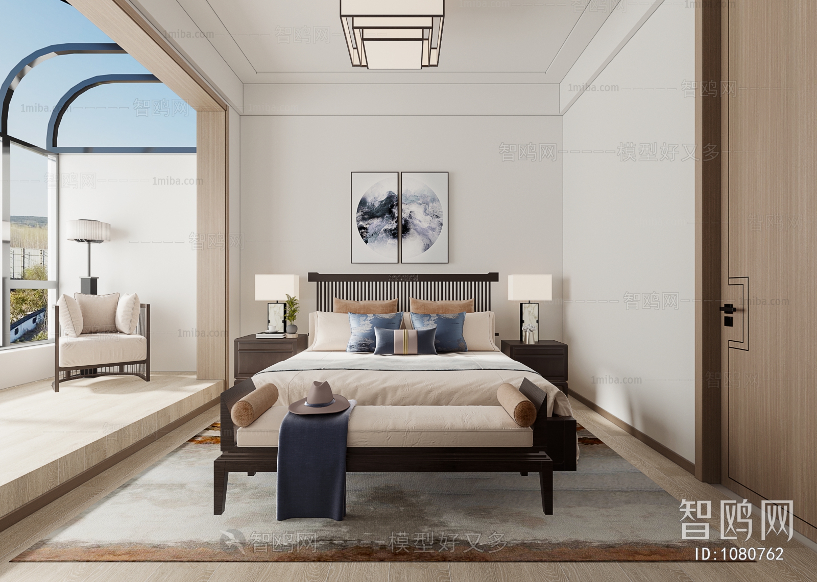 New Chinese Style Bedroom