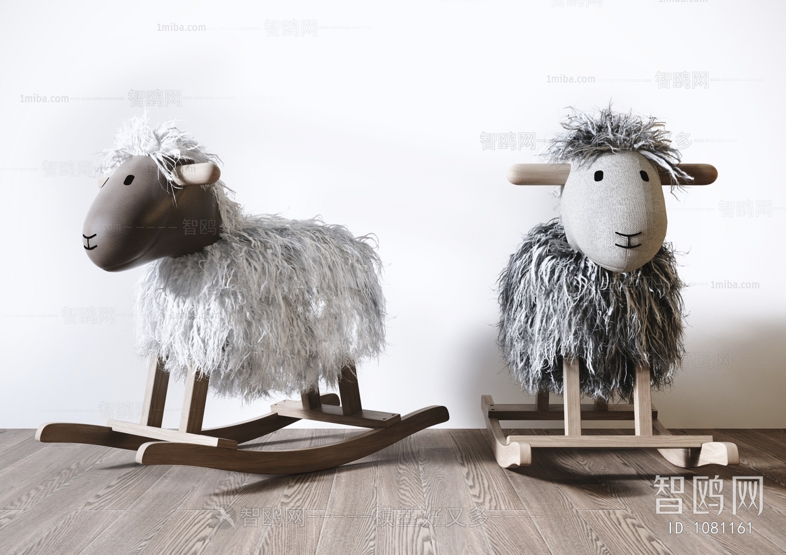 北欧儿童绵羊木马摇椅玩具