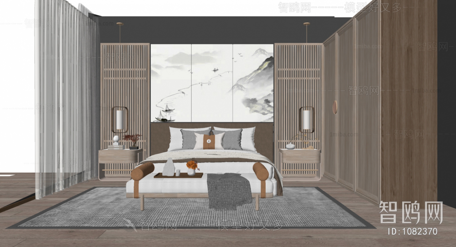 New Chinese Style Bedroom