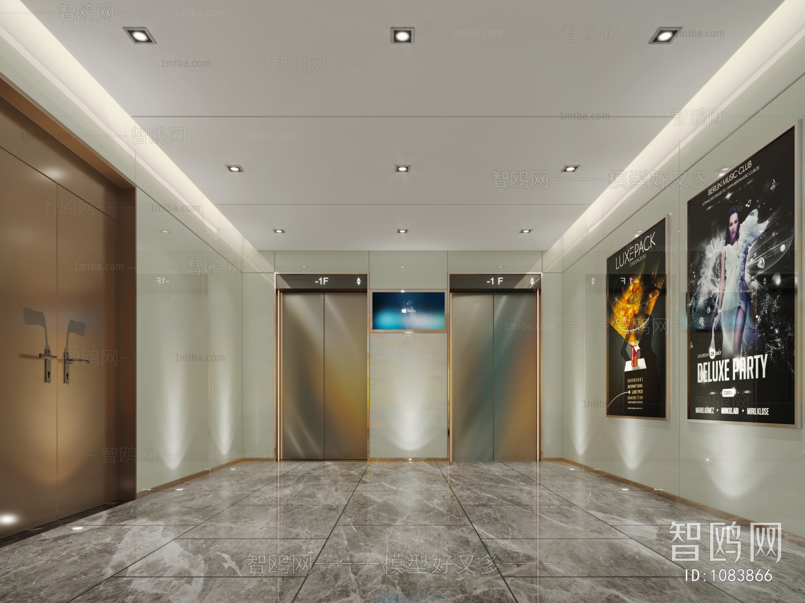 Modern Corridor/elevator Hall