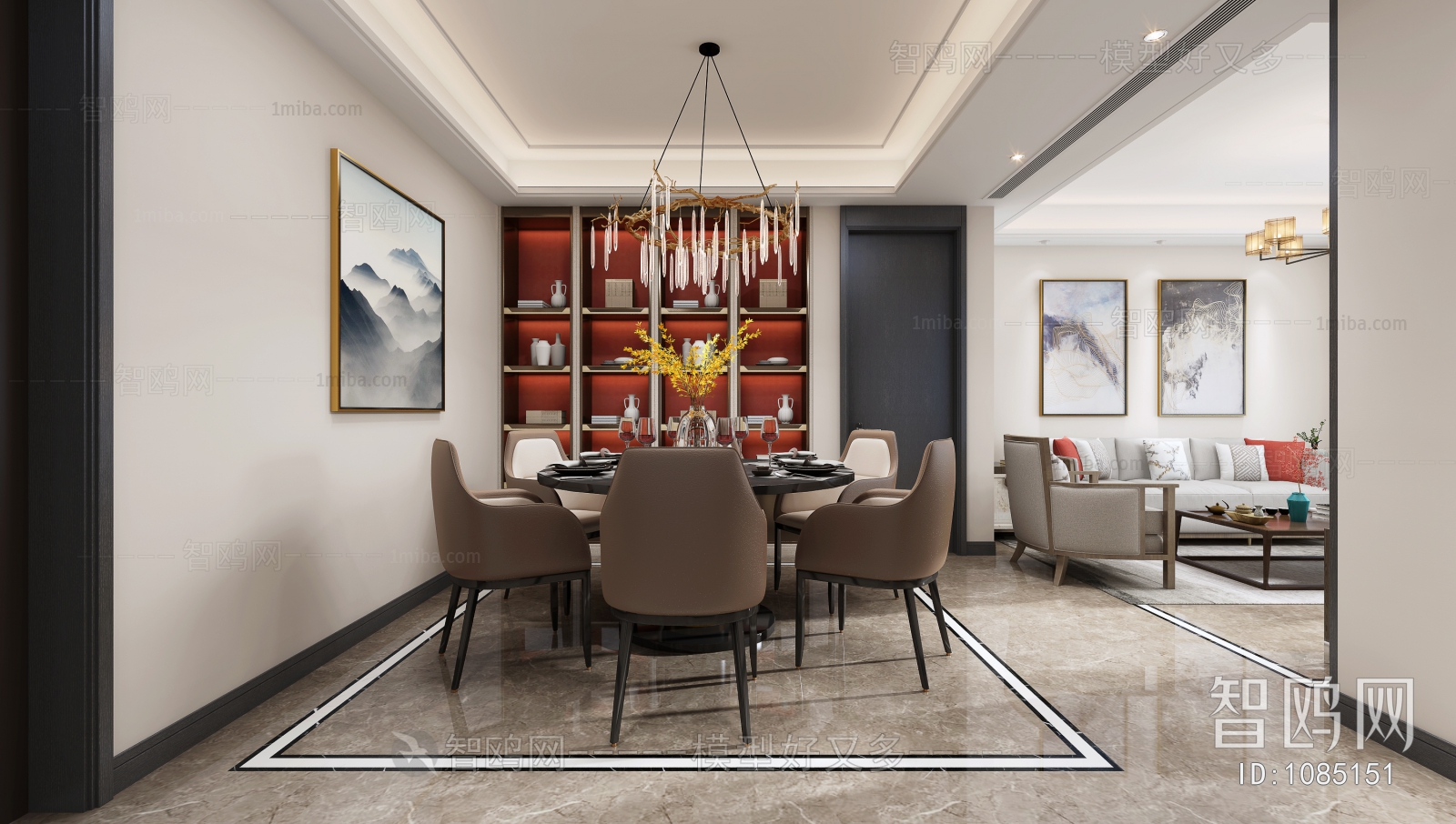 New Chinese Style A Living Room