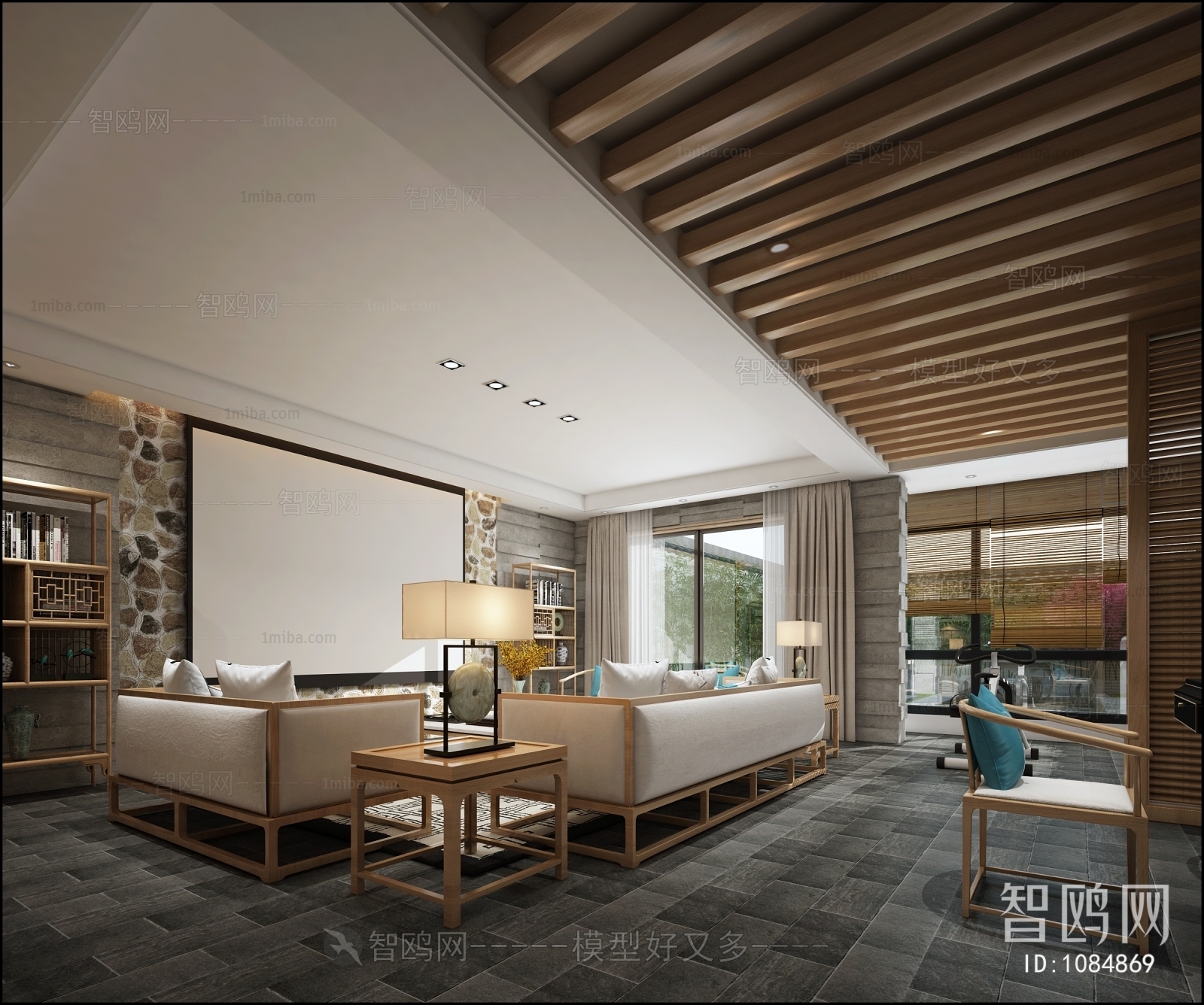 New Chinese Style A Living Room