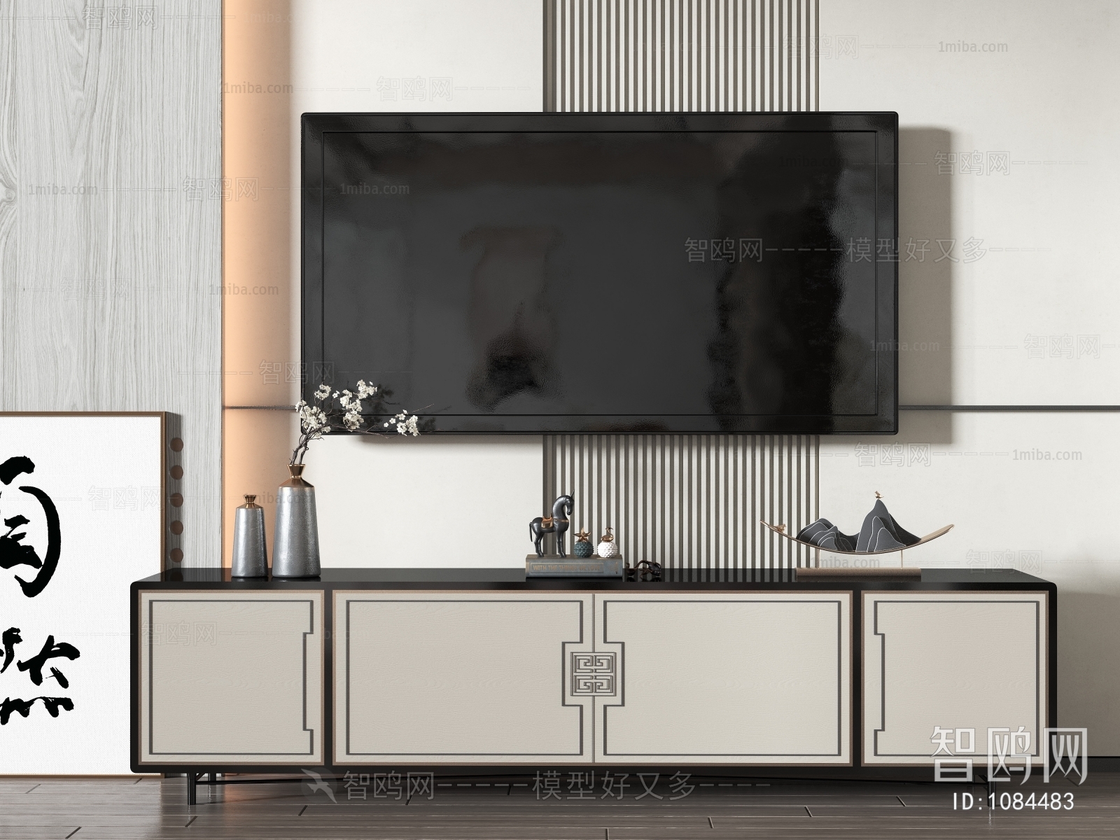 New Chinese Style TV Cabinet