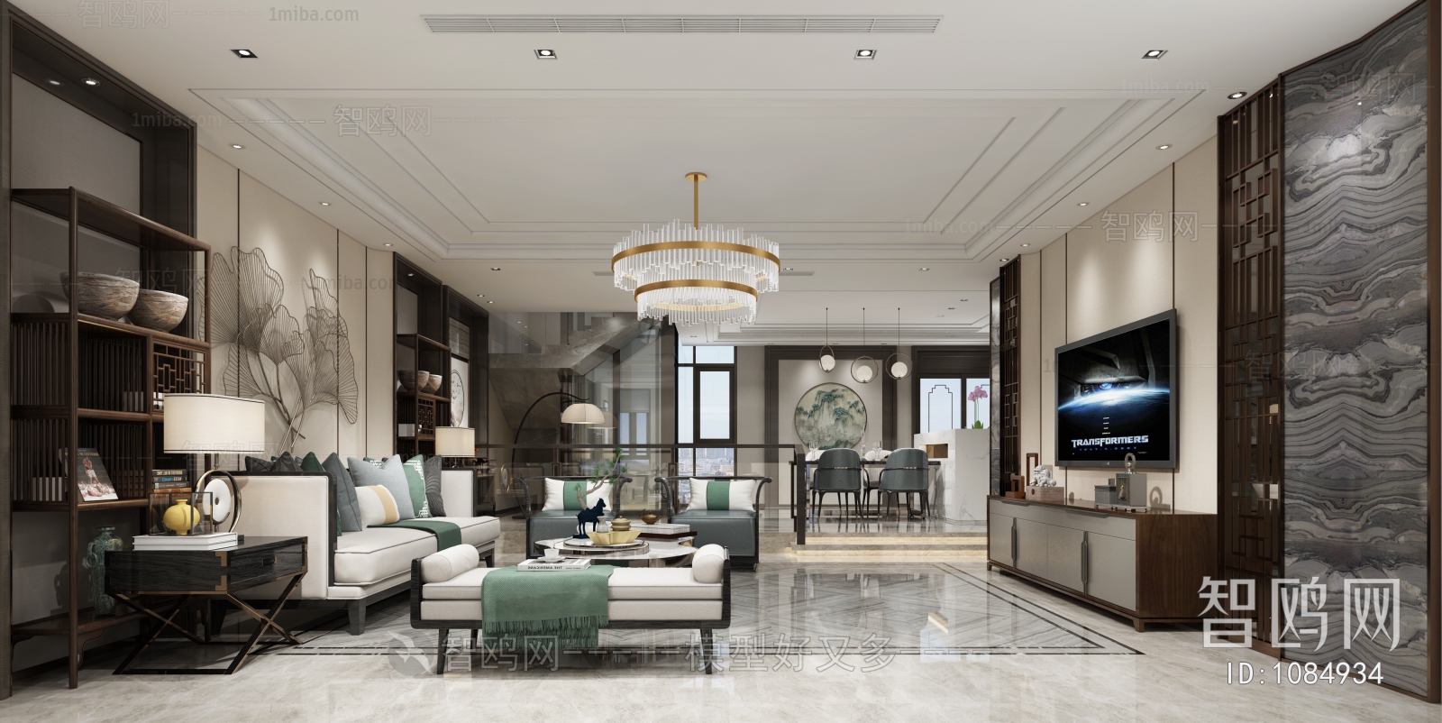 New Chinese Style A Living Room