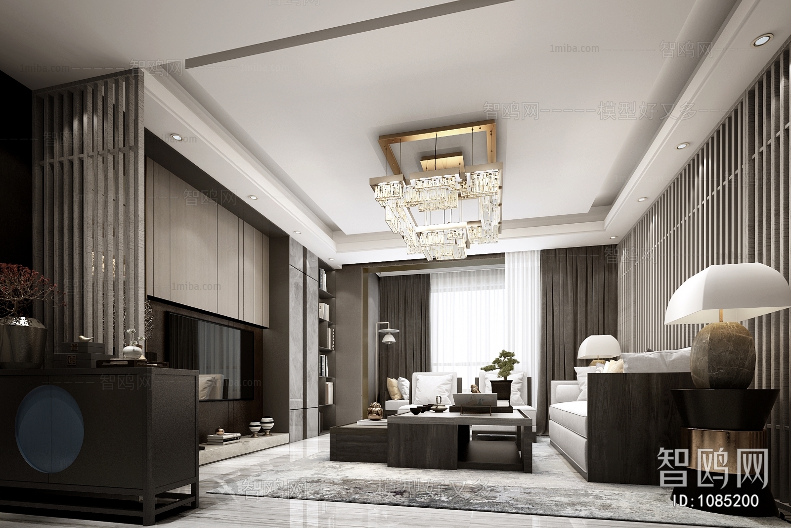 New Chinese Style A Living Room