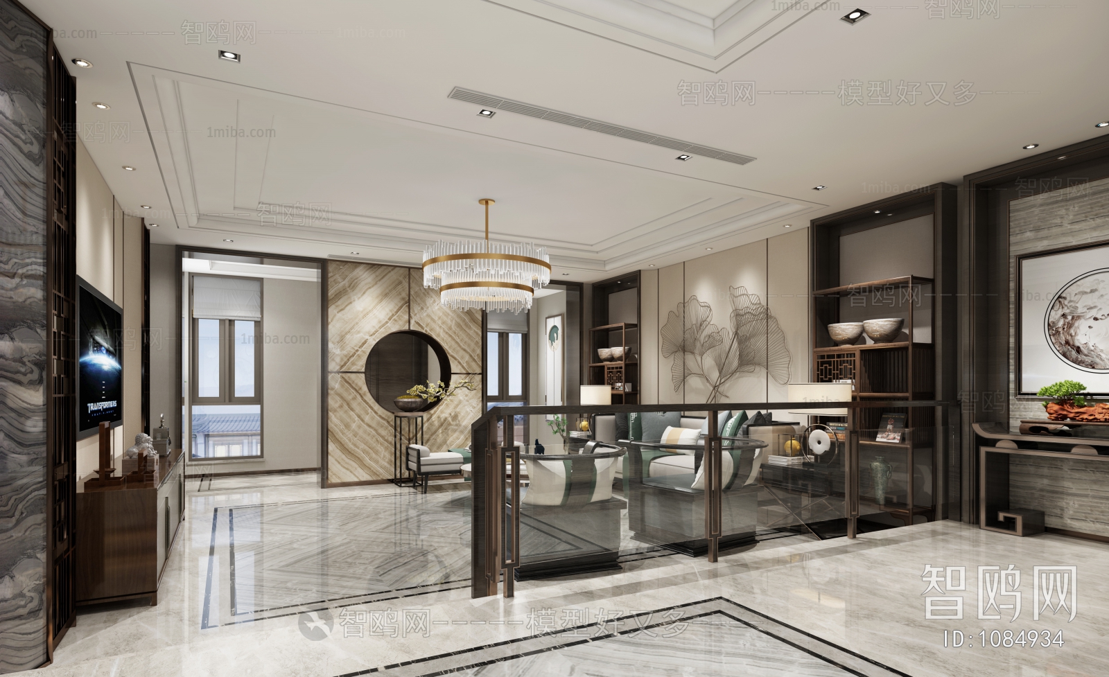 New Chinese Style A Living Room