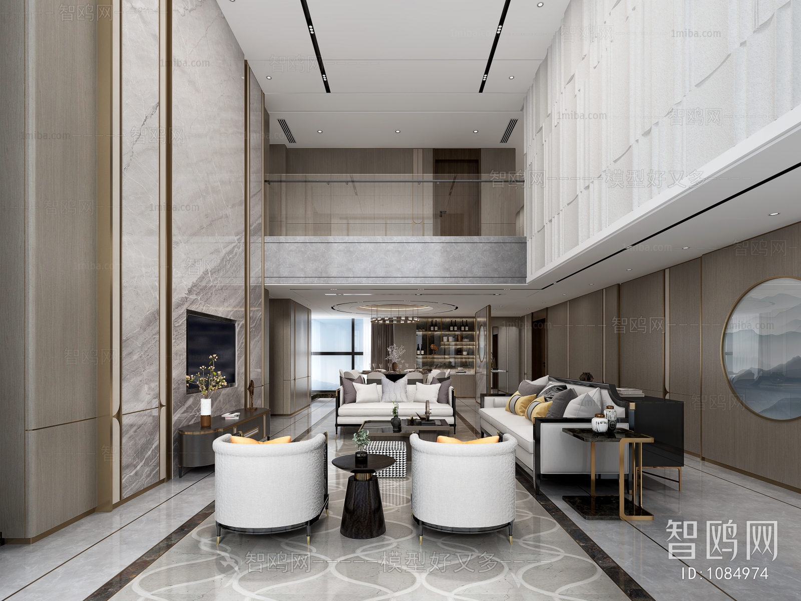 New Chinese Style A Living Room