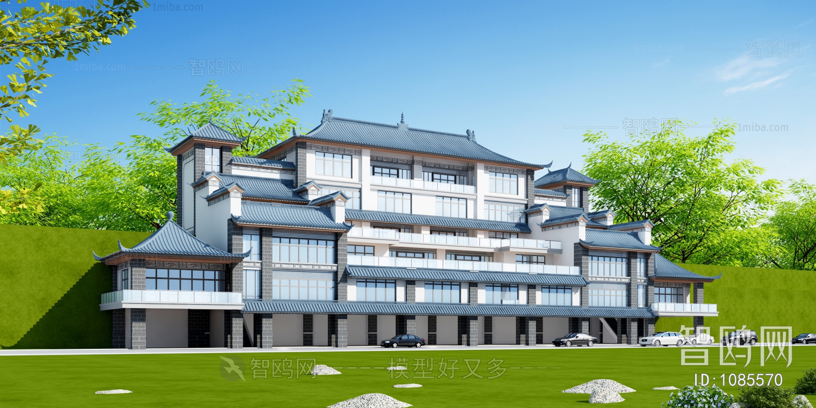 New Chinese Style Villa Appearance