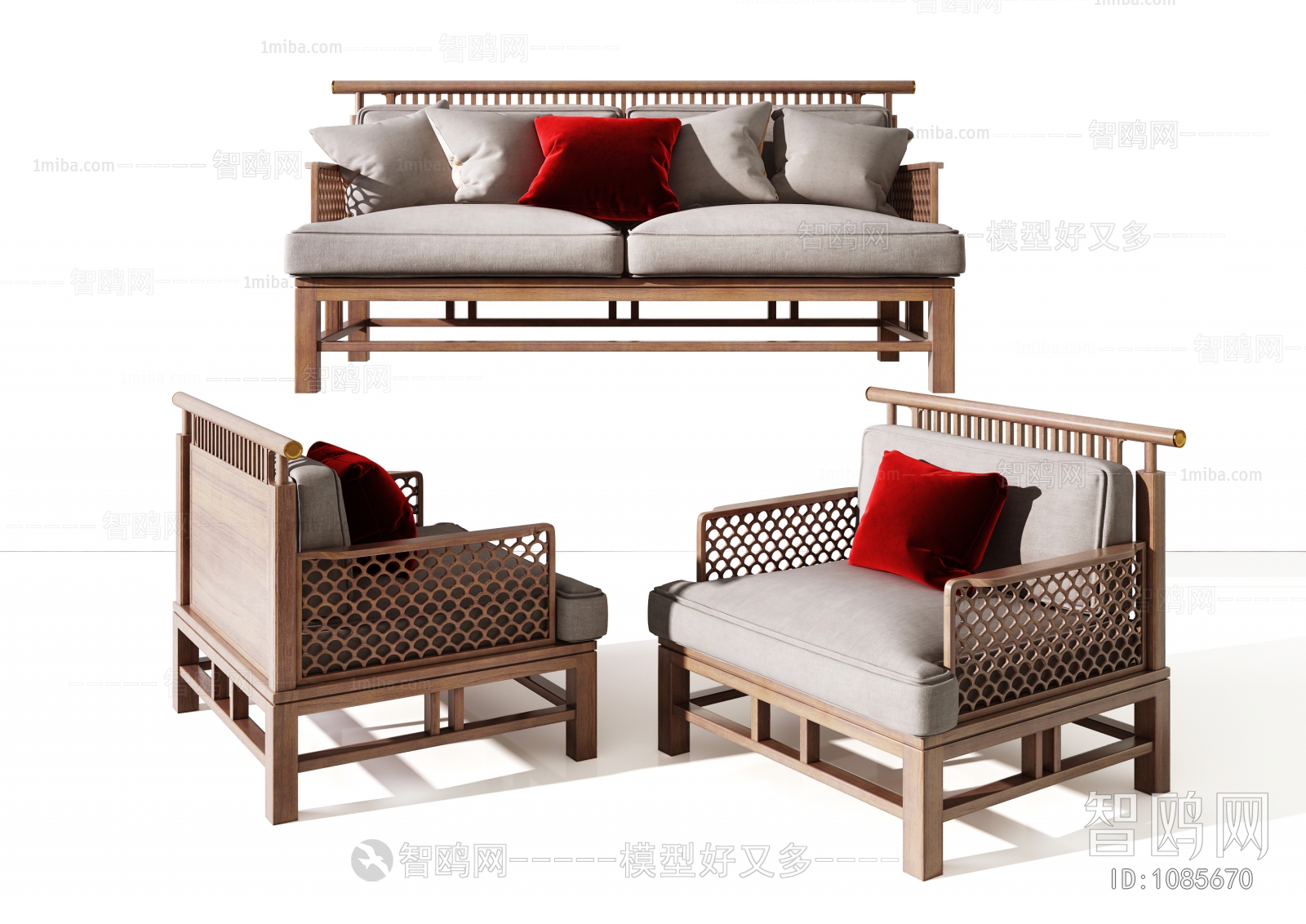 New Chinese Style Sofa Combination