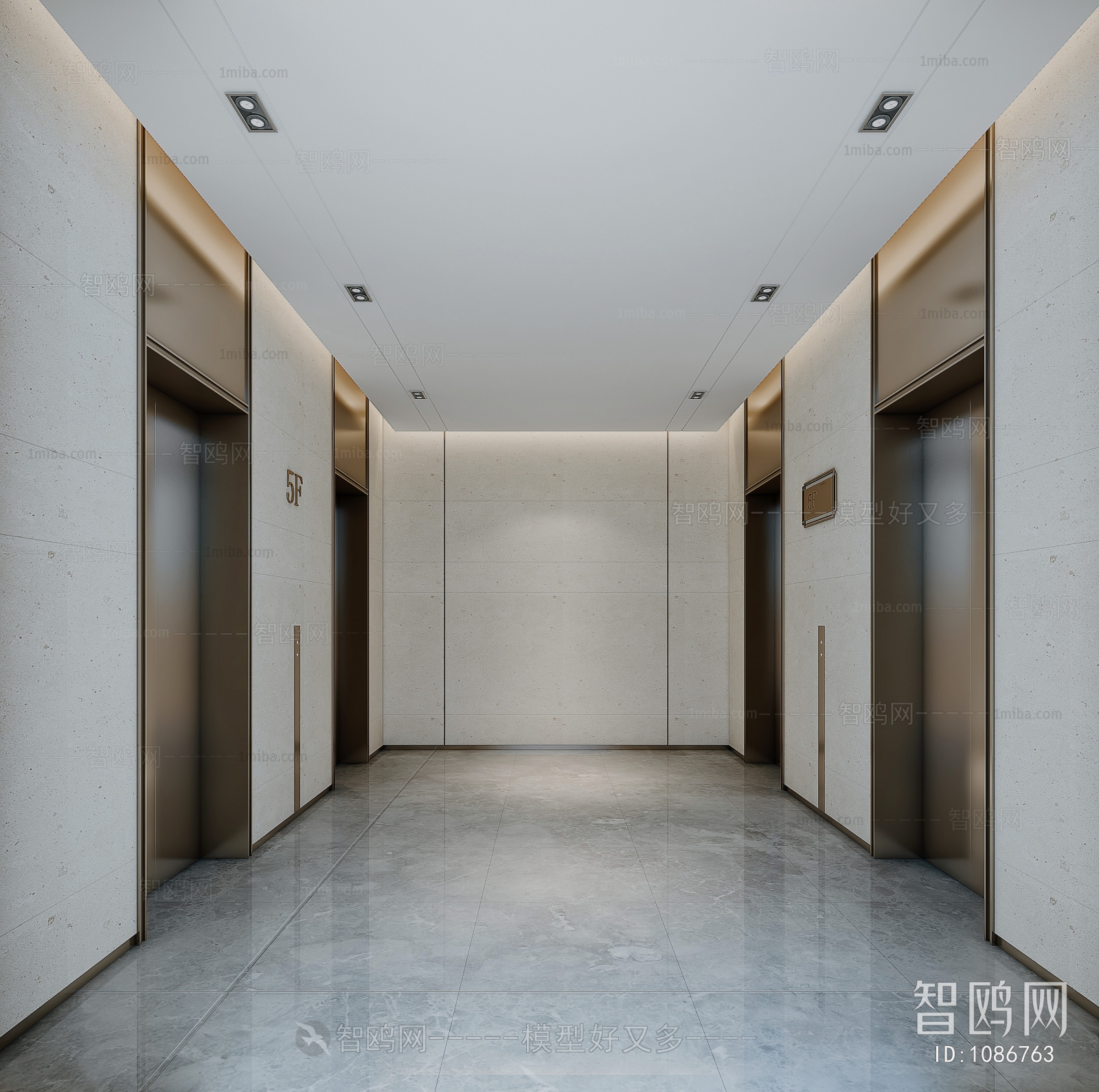 Modern Corridor/elevator Hall