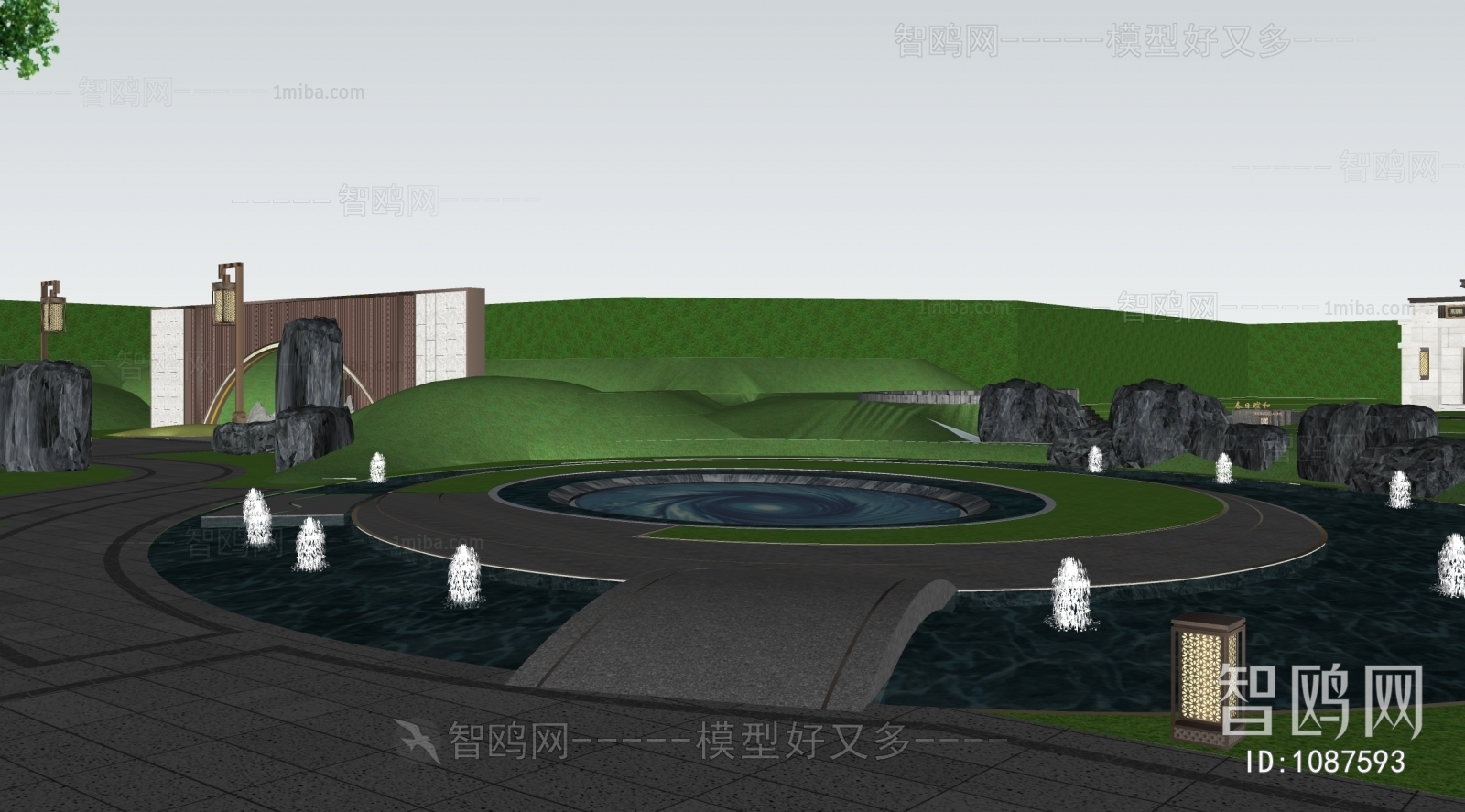 New Chinese Style Courtyard/landscape