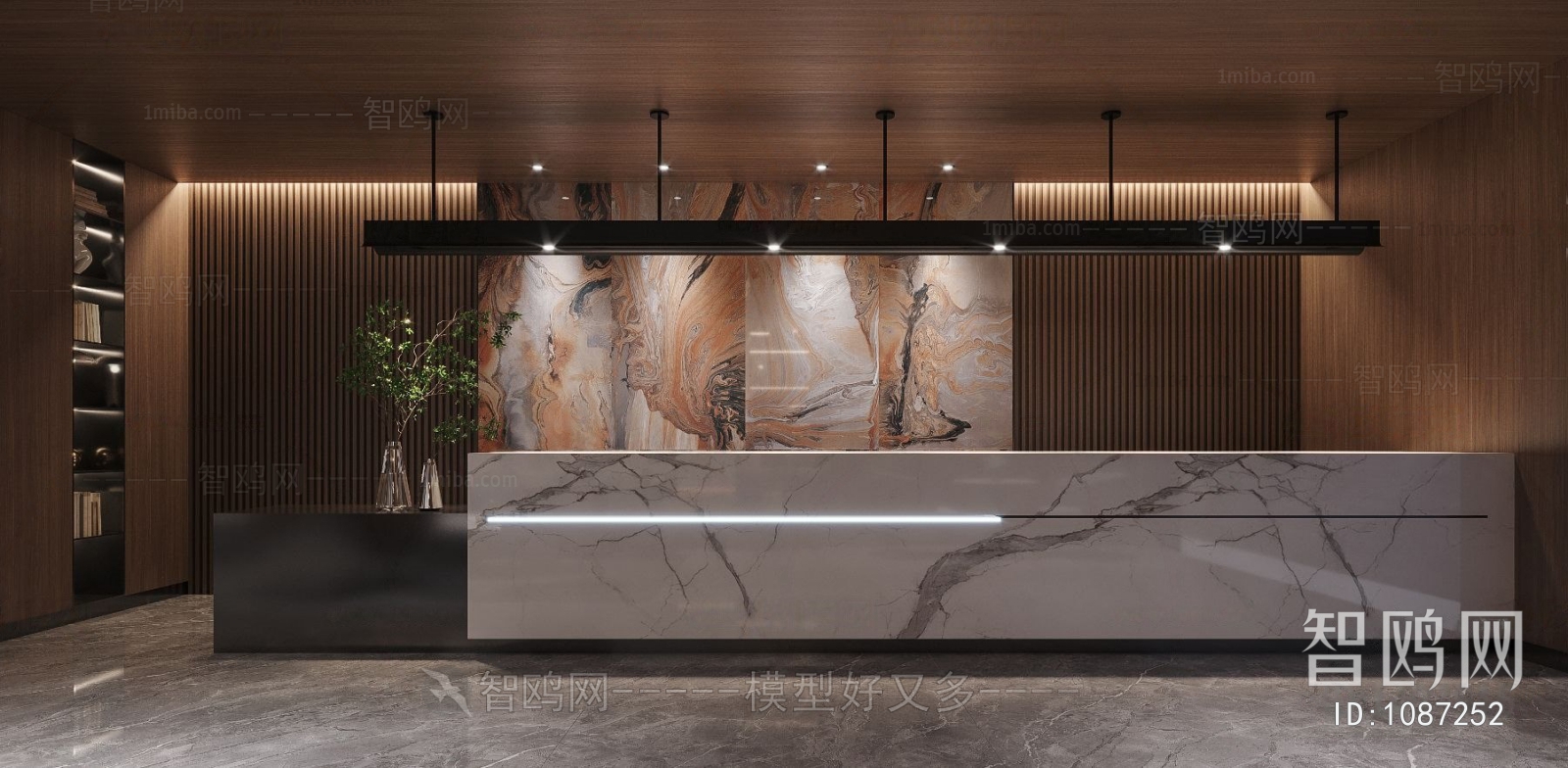 Modern Office Reception Desk