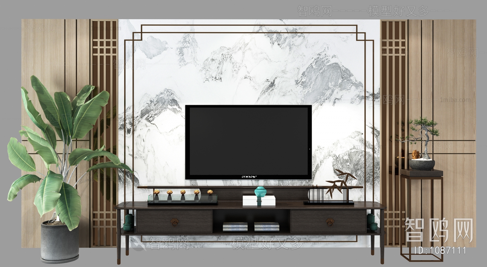 New Chinese Style TV Cabinet