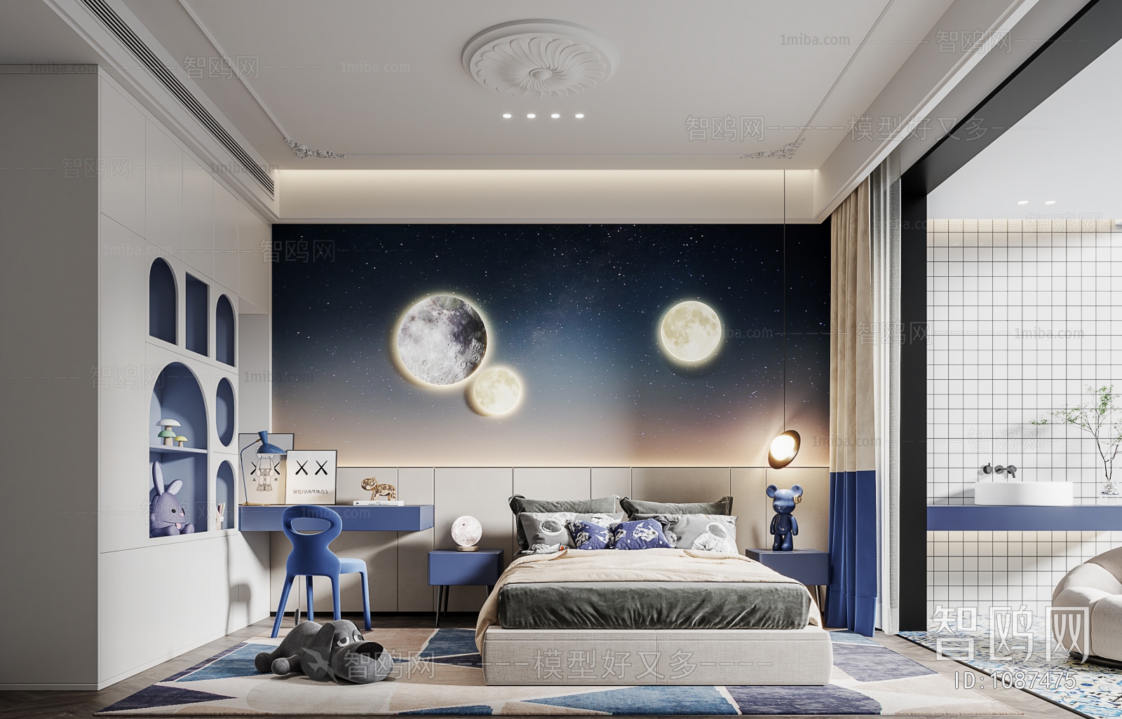 Modern Boy's Room And Son's Room