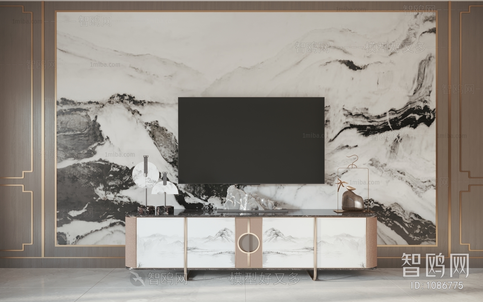 New Chinese Style TV Cabinet