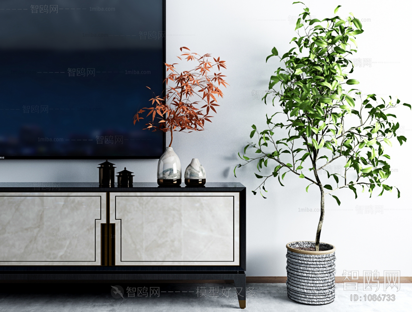 New Chinese Style TV Cabinet