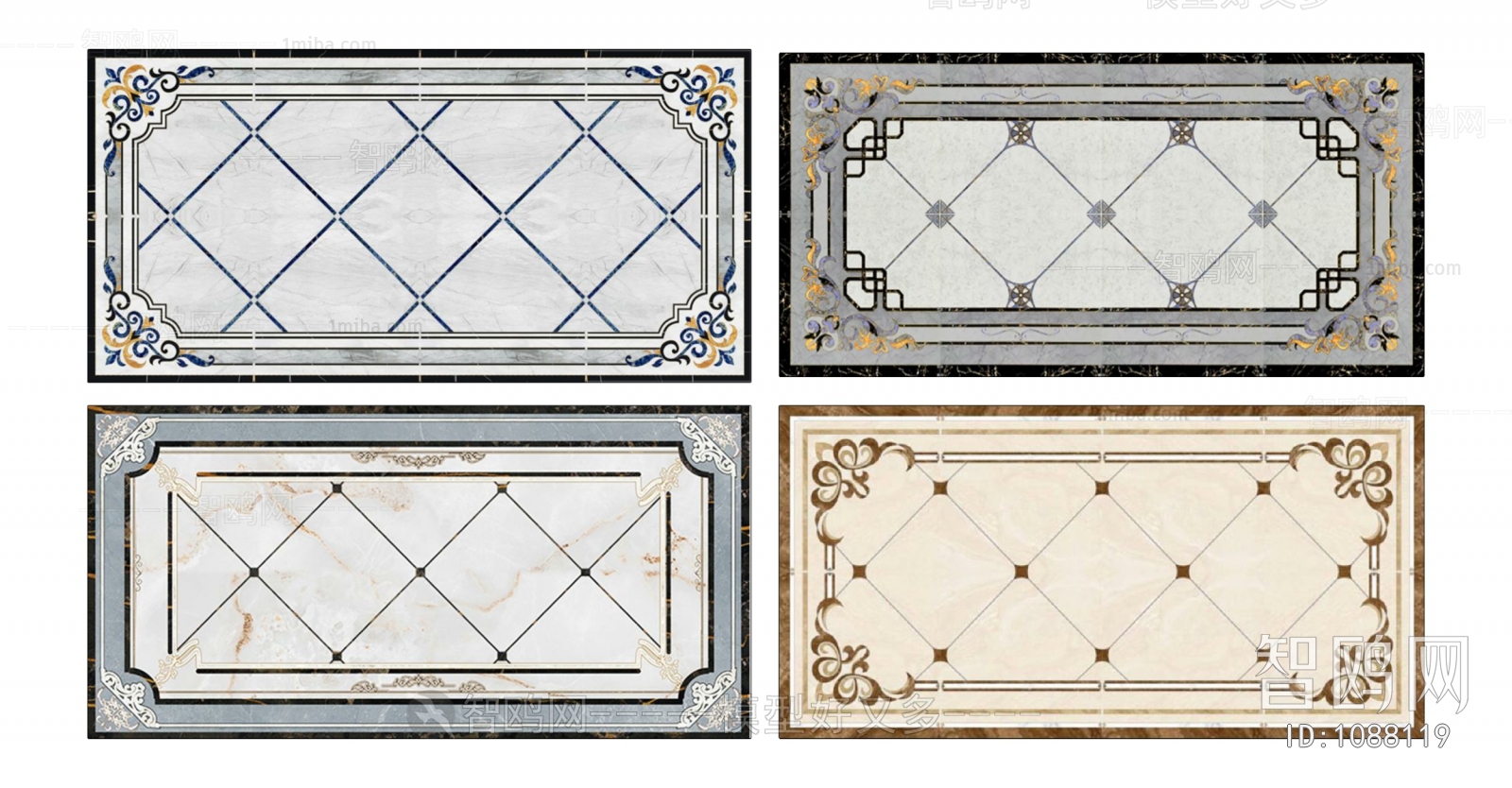 简欧地面拼花 大理石地砖