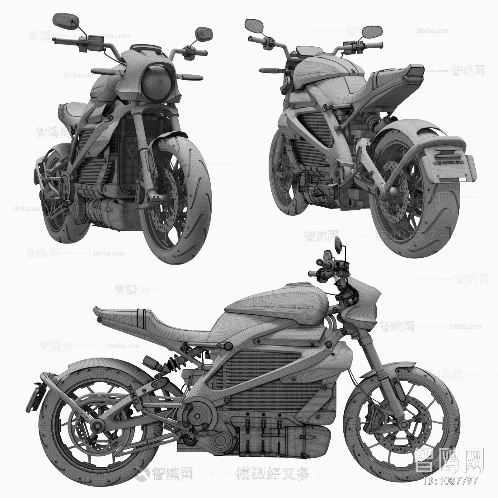 Modern Motorcycle 3D Model Download - Model ID.955439098 | 1miba