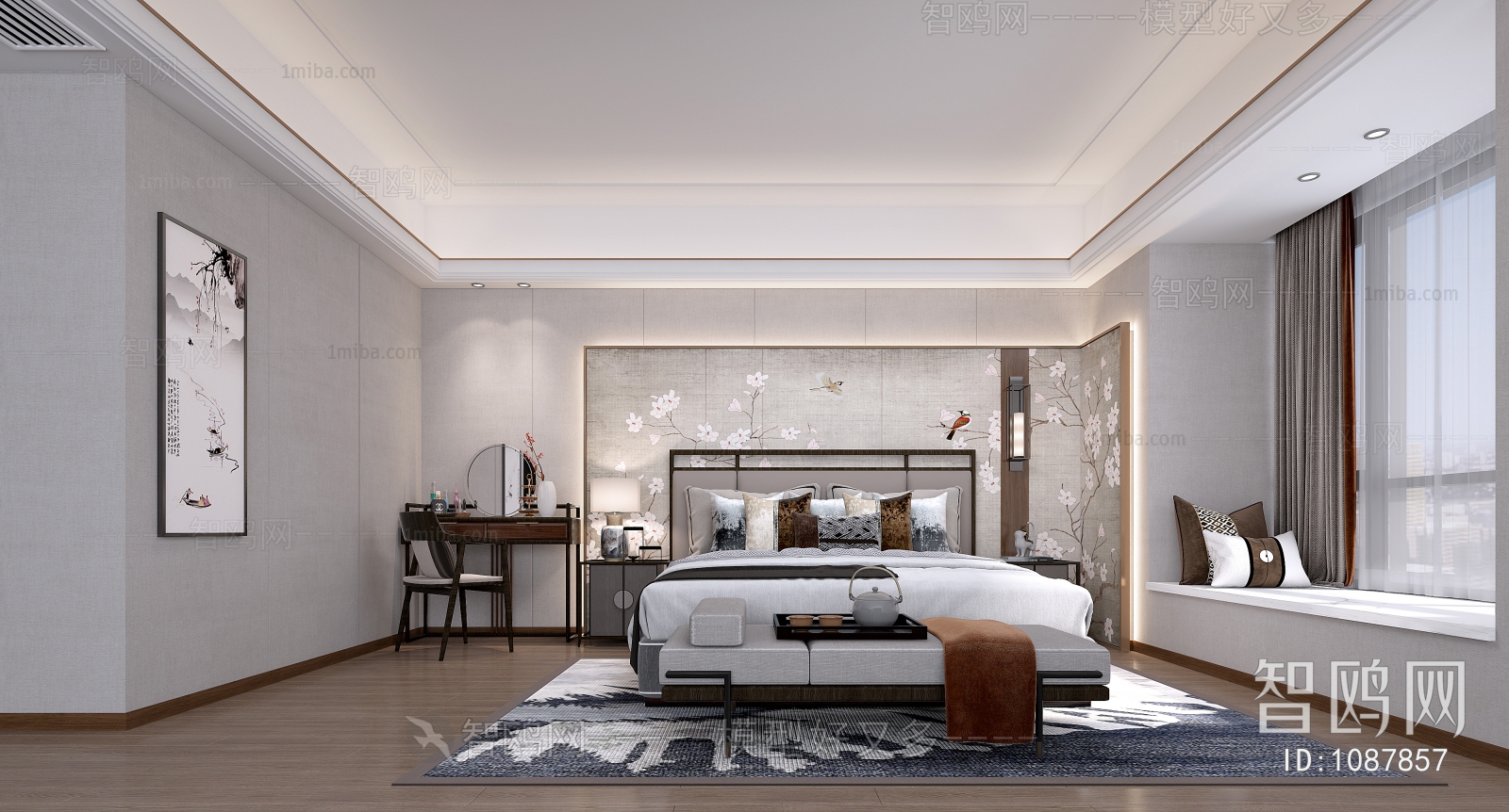 New Chinese Style Bedroom