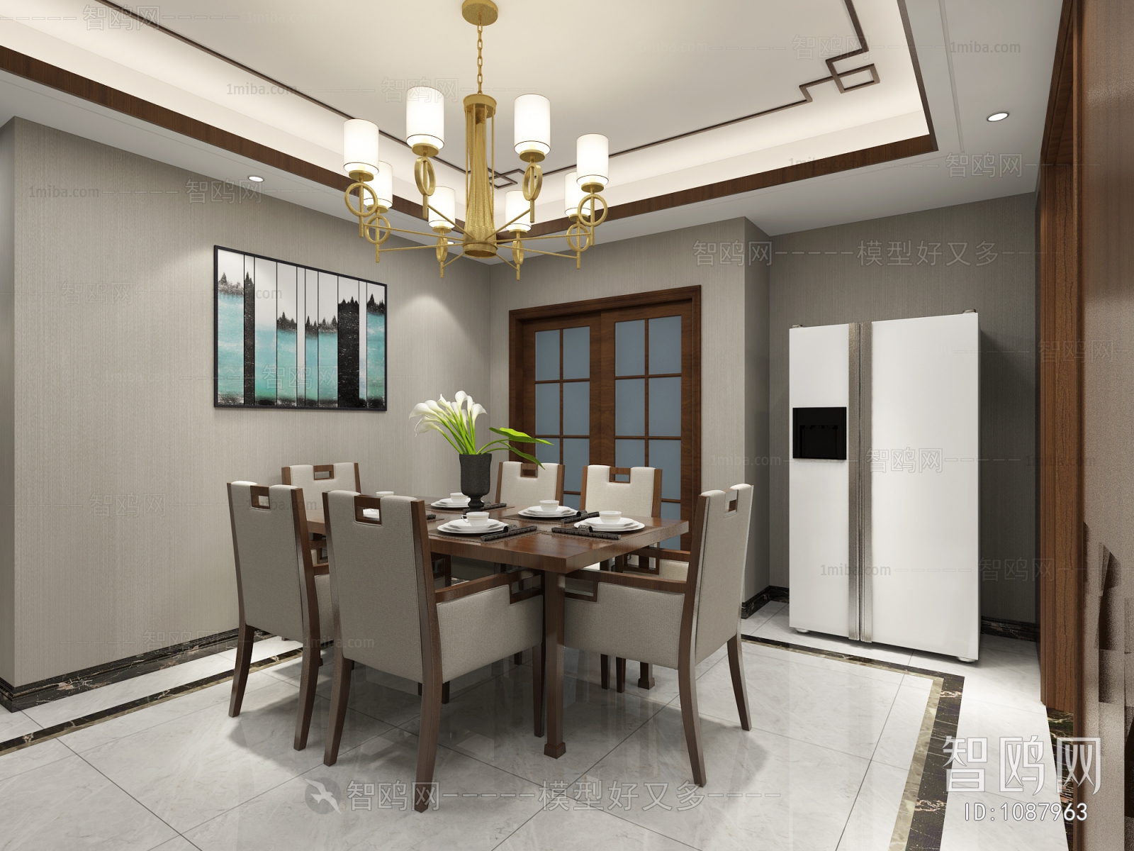 New Chinese Style A Living Room