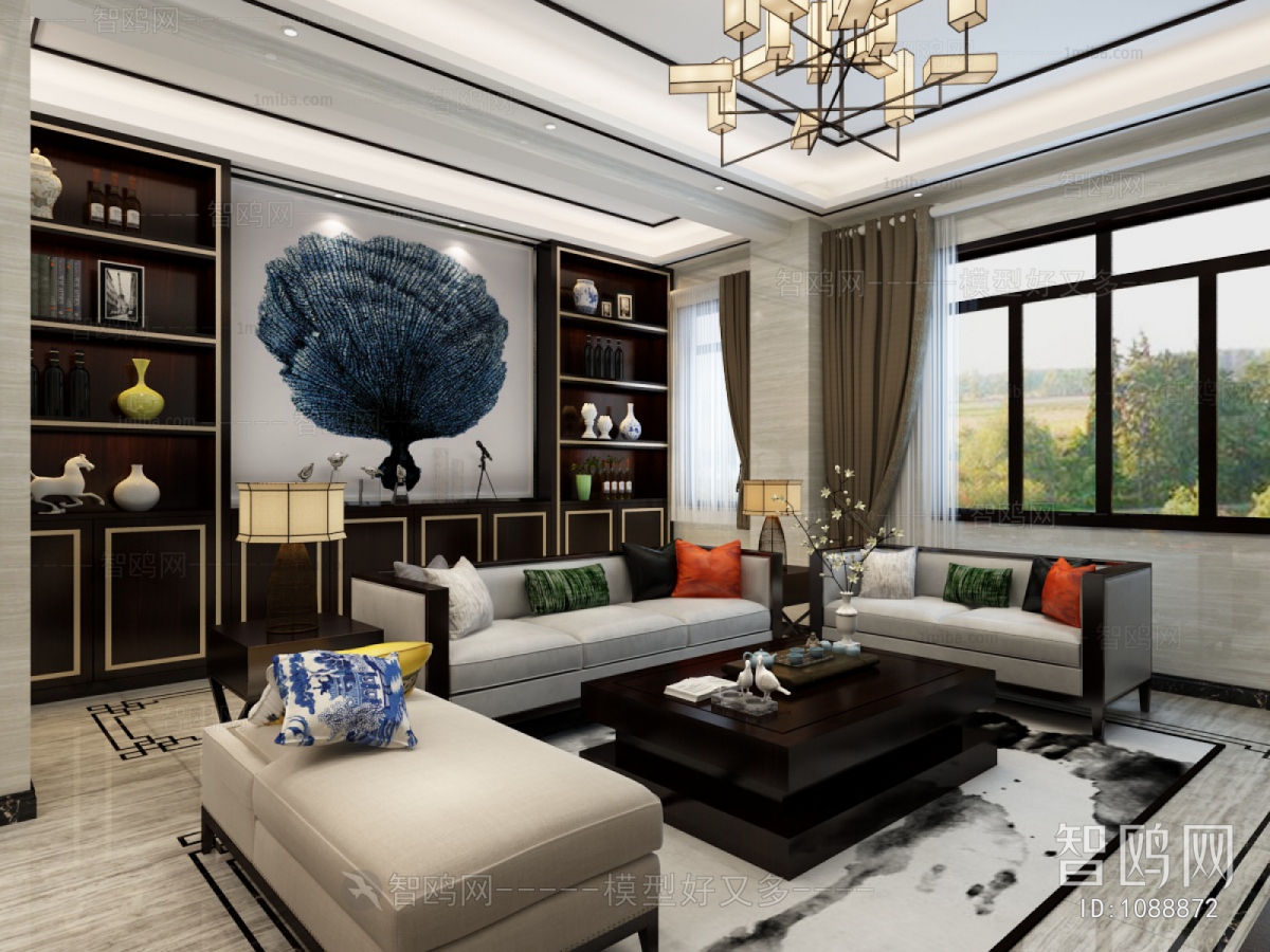 New Chinese Style A Living Room