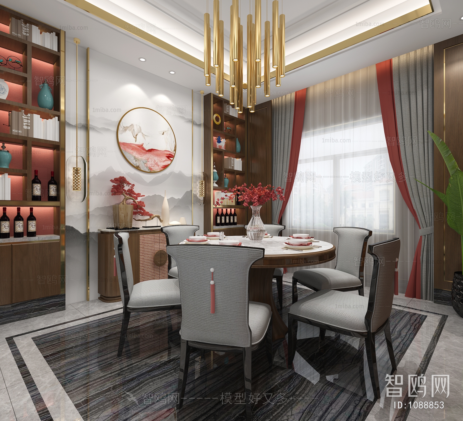 New Chinese Style Dining Room