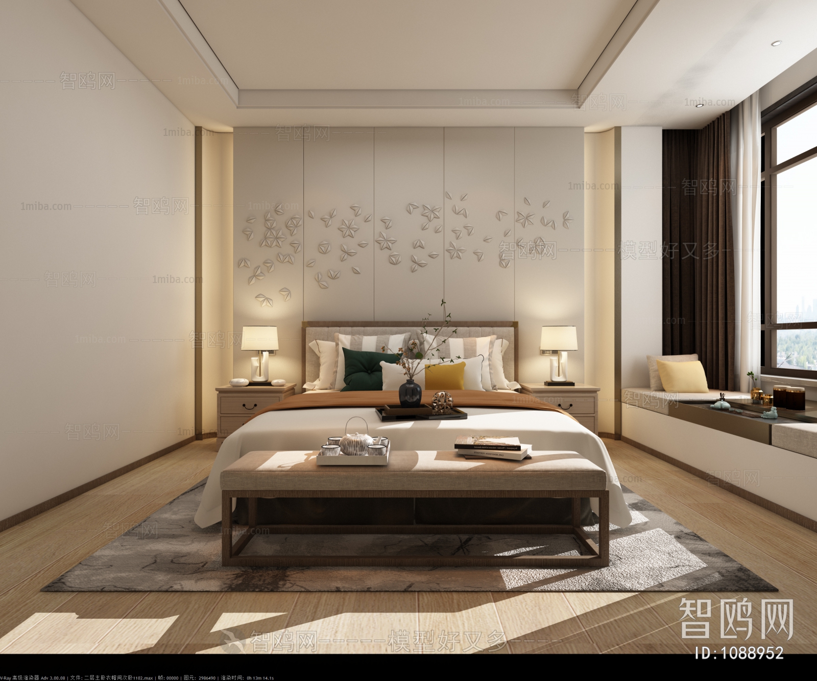 New Chinese Style Bedroom