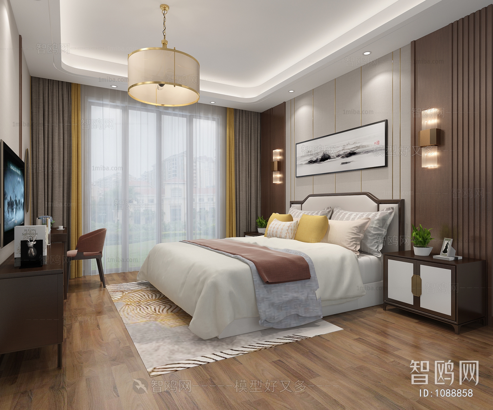 New Chinese Style Bedroom