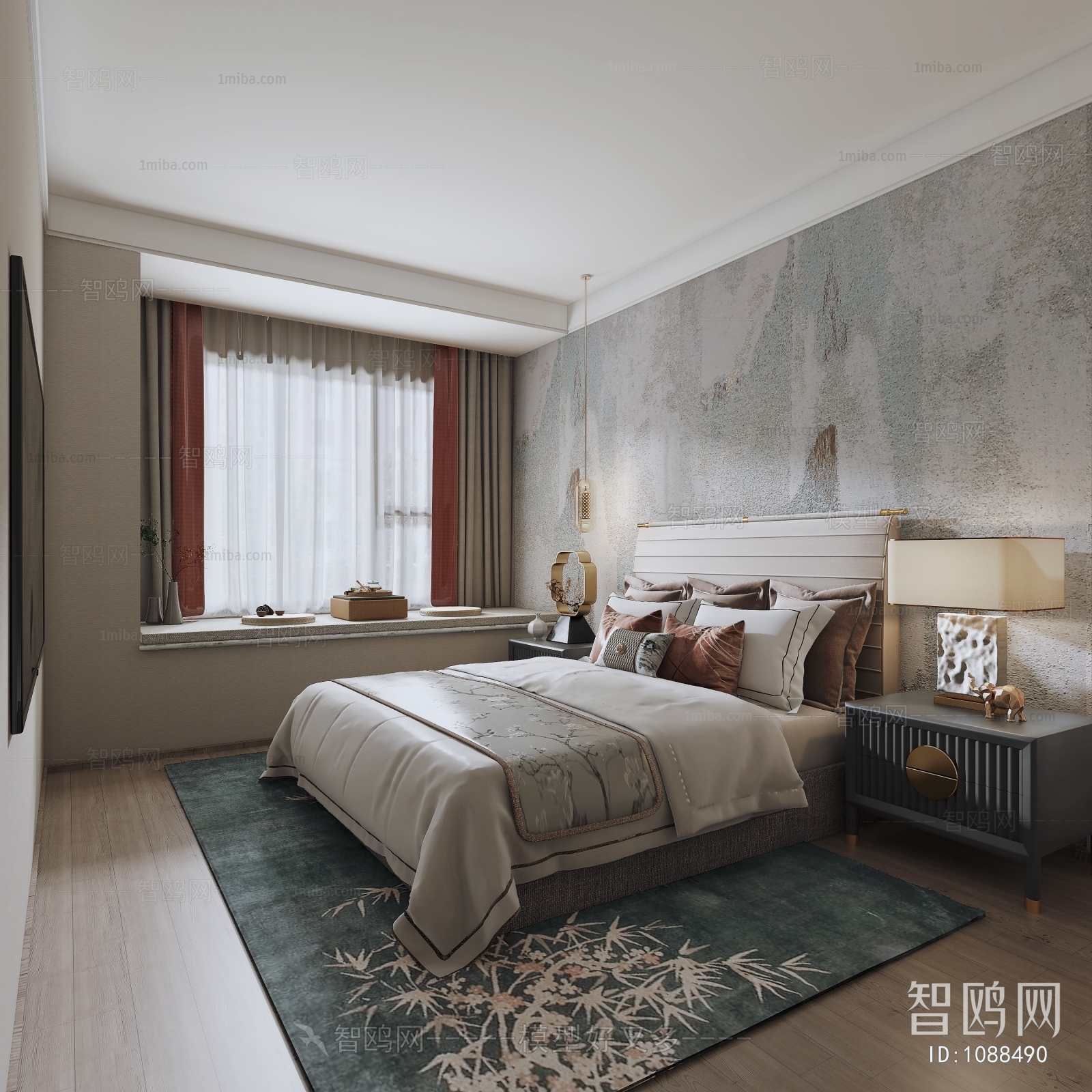 New Chinese Style Bedroom