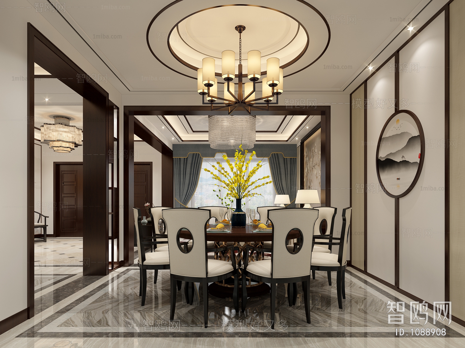 New Chinese Style A Living Room