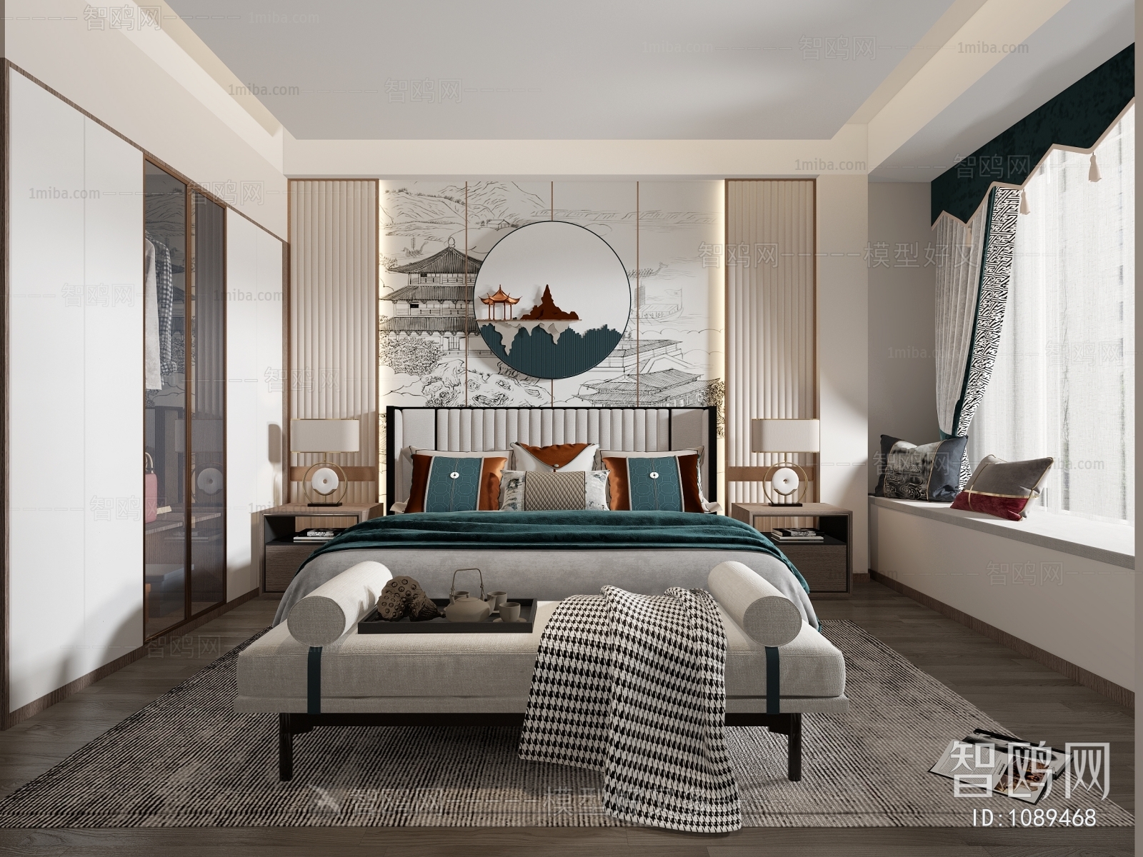 New Chinese Style Bedroom