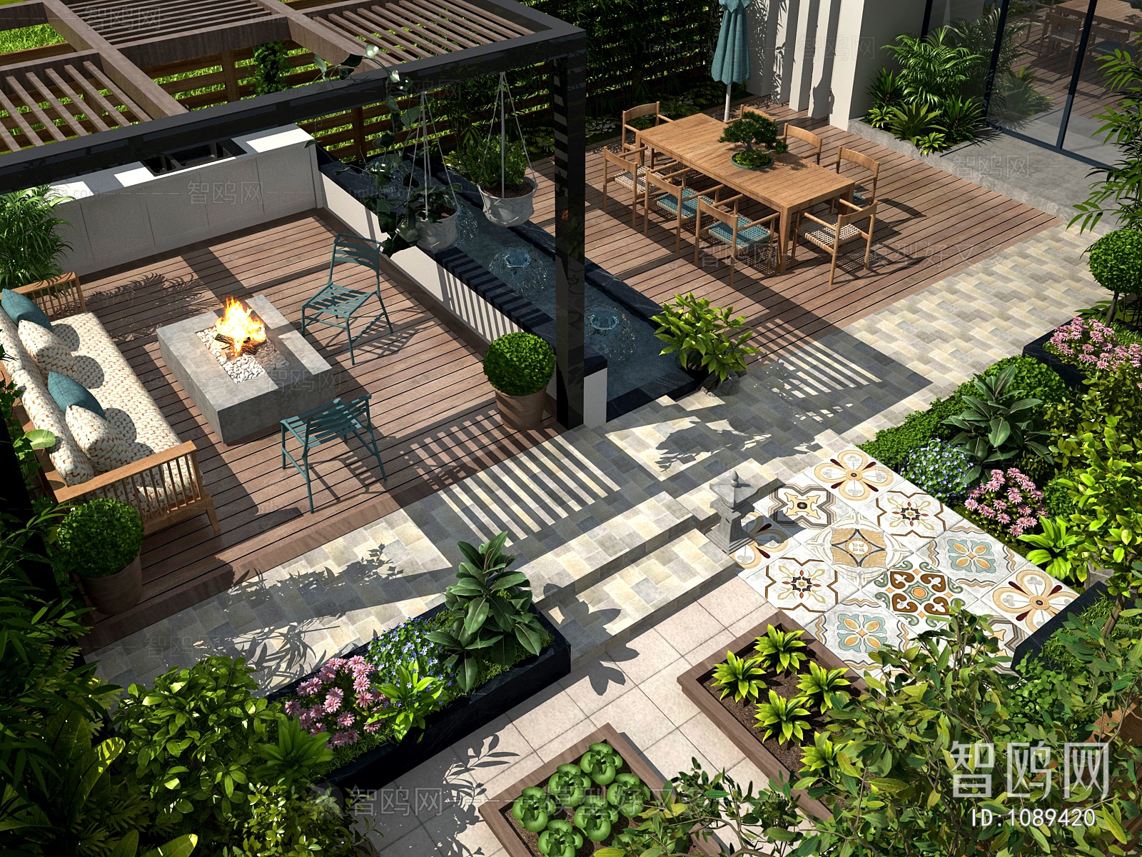 New Chinese Style Courtyard/landscape