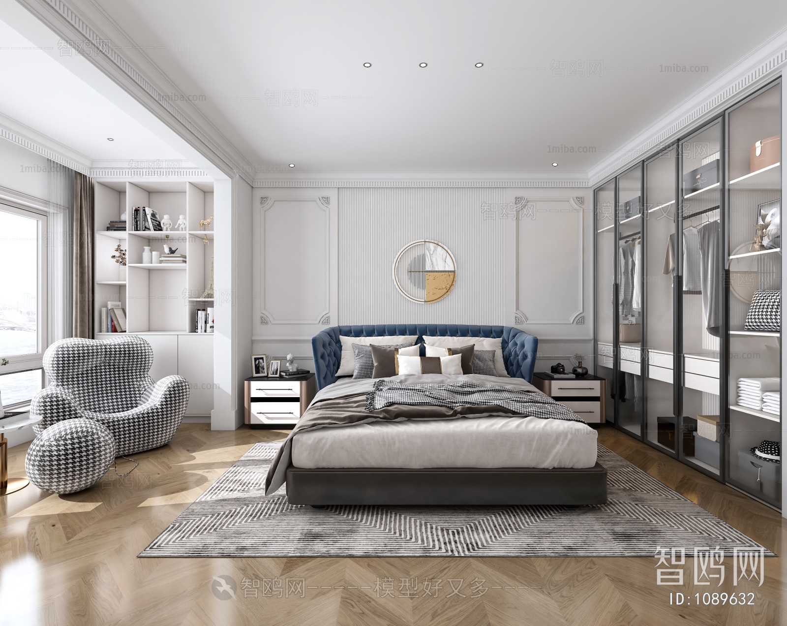 Simple European Style Bedroom