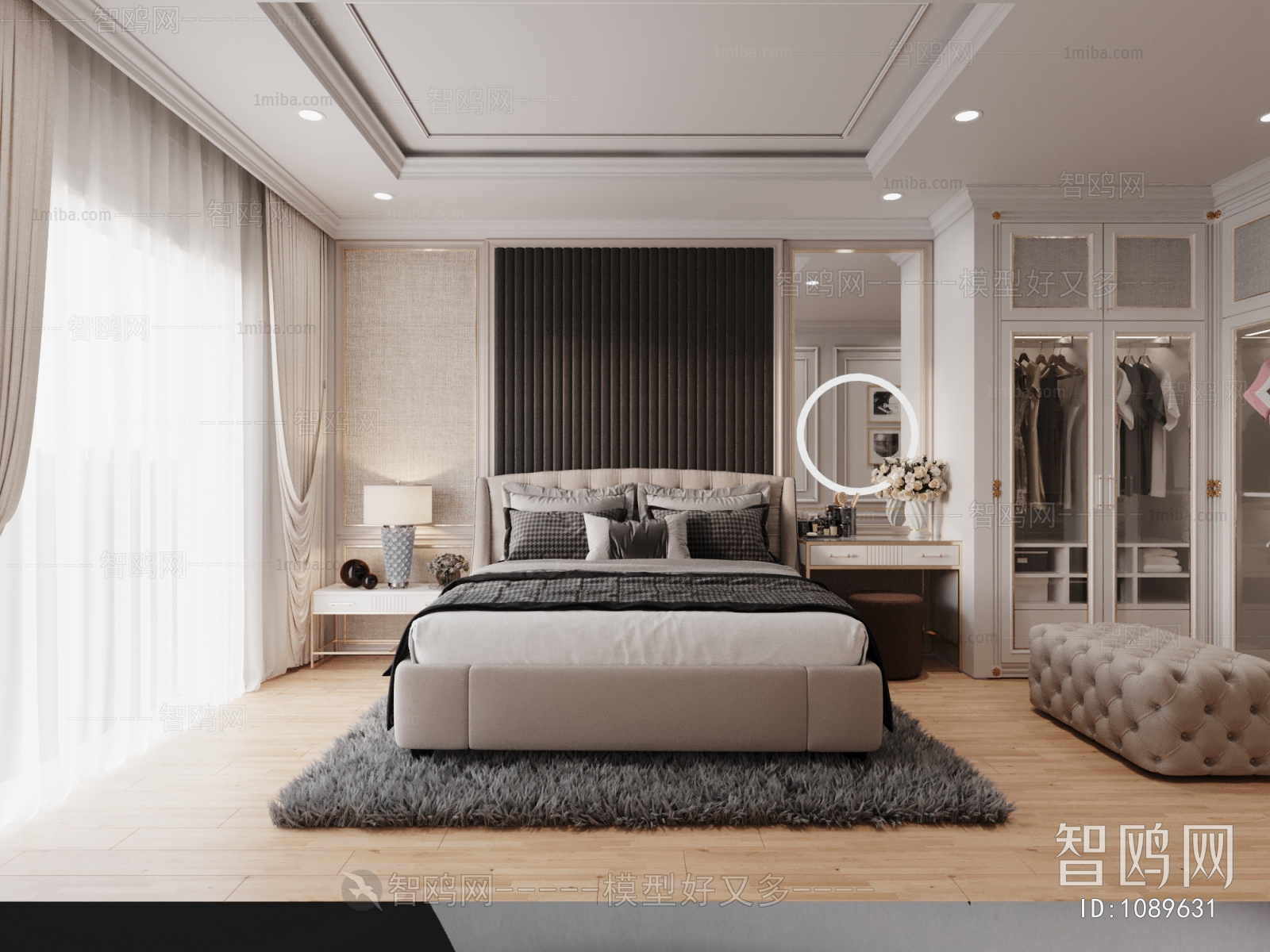 Simple European Style Bedroom