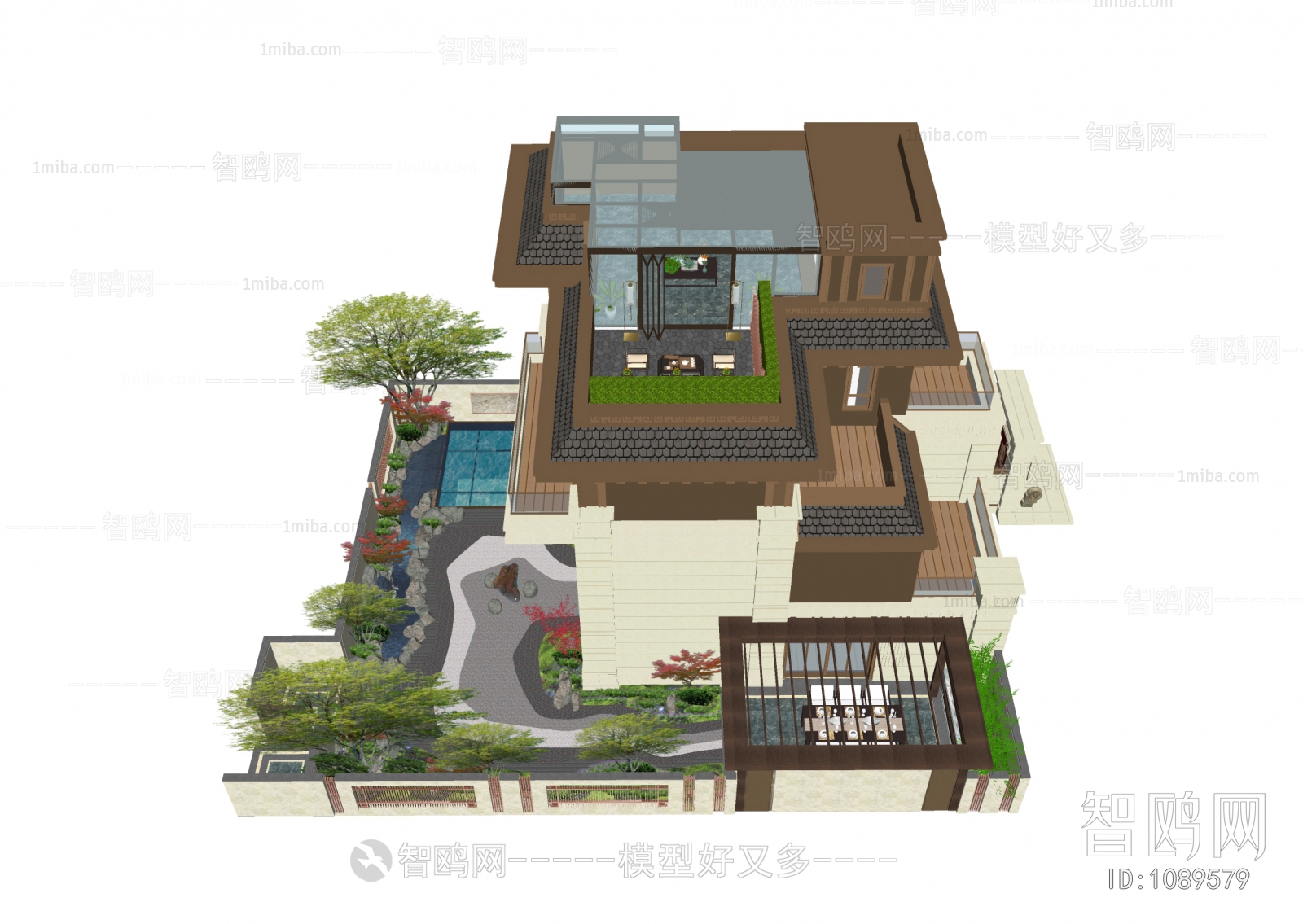 New Chinese Style Villa Appearance